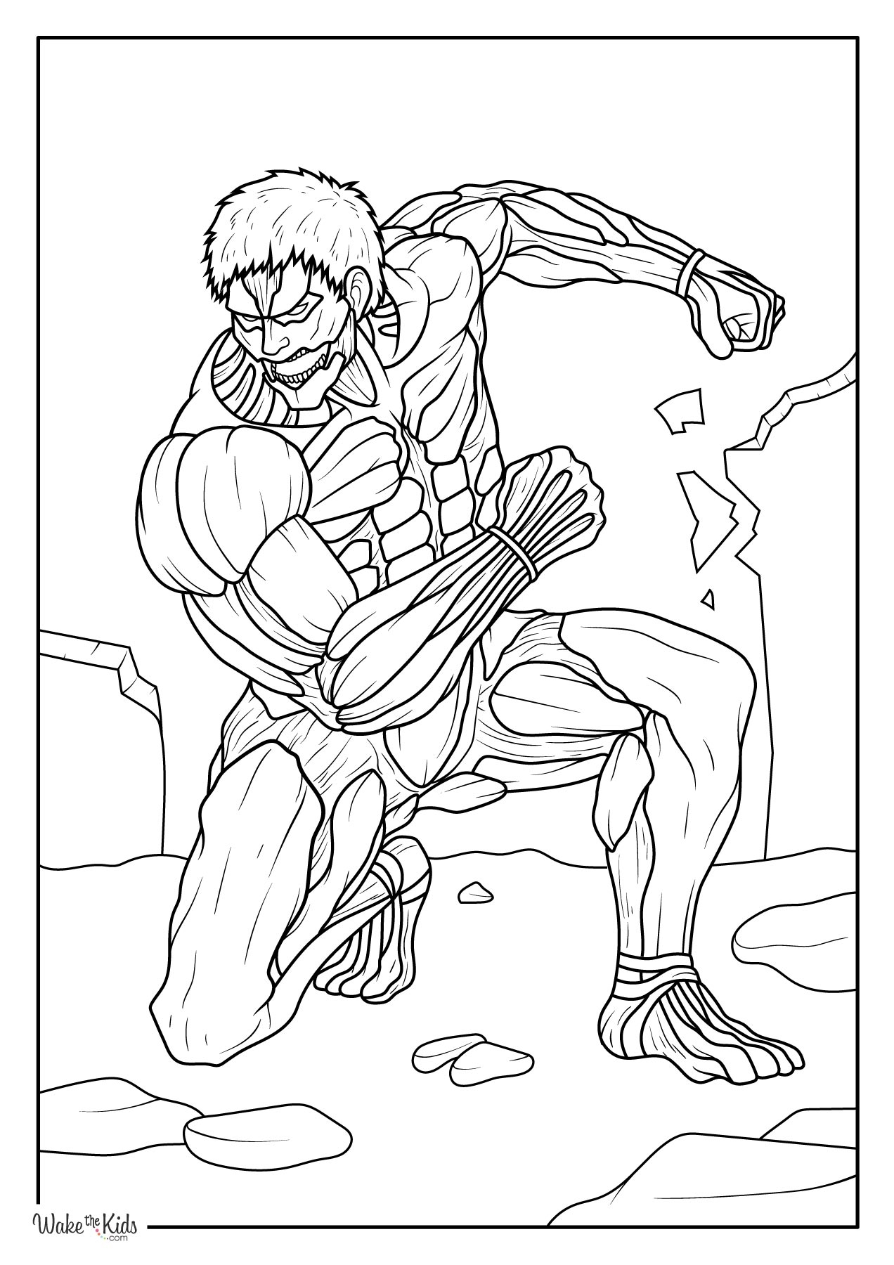 Attack On Titan Coloring Pages Free Printable PDFs WakeTheKids