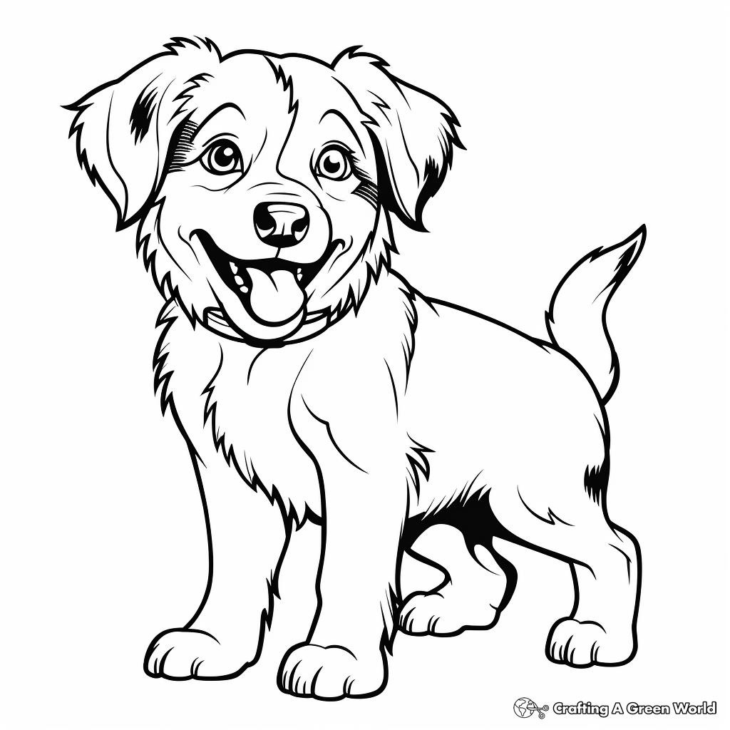 Australian Shepherd Coloring Pages Free Printable 