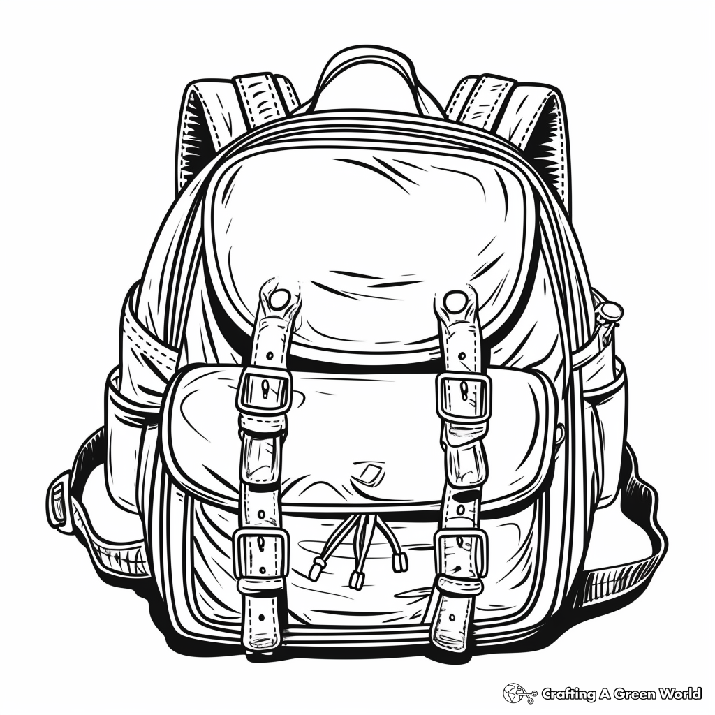 Backpack Coloring Pages Free Printable 
