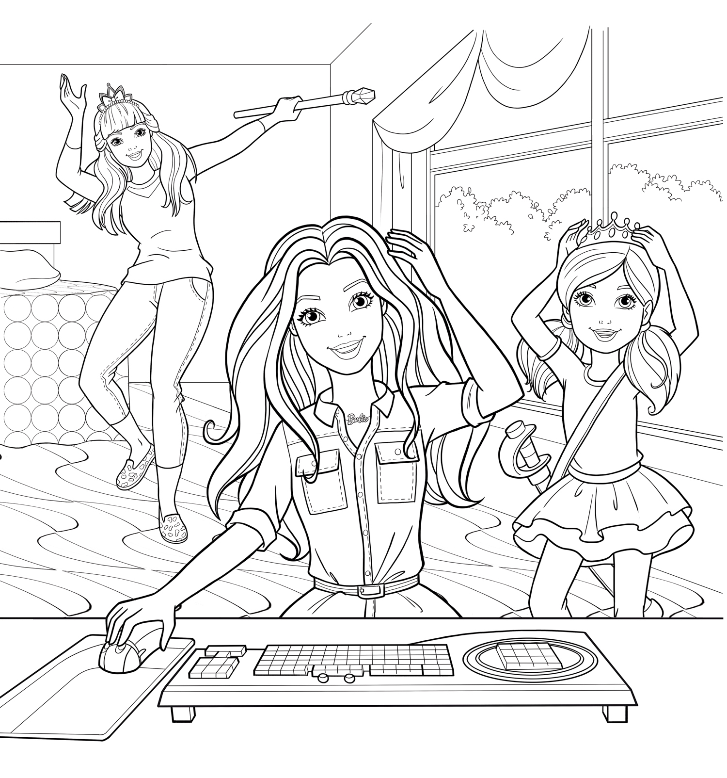free printable coloring pages of barbie