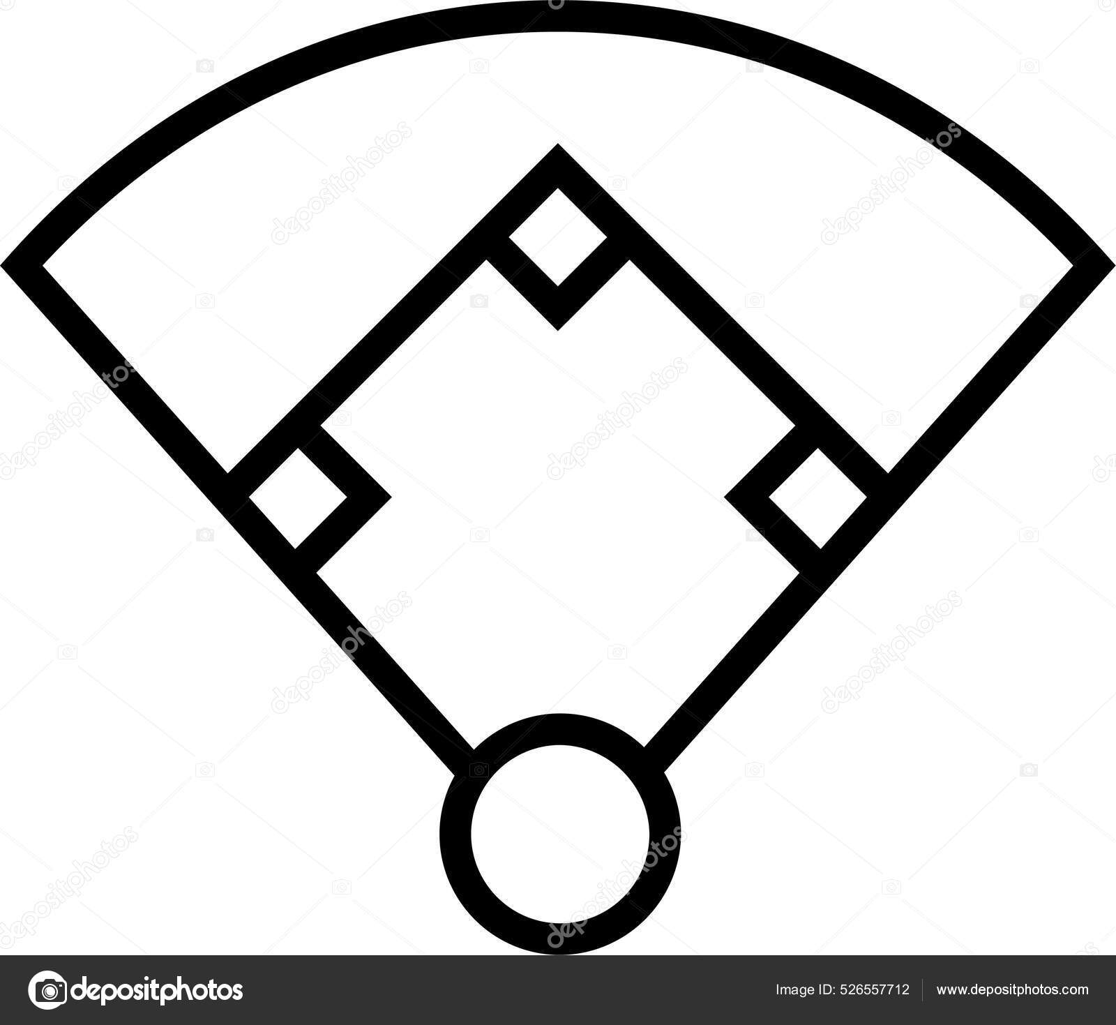 Baseball Field Sport Icon Outline Style Stock Vector By iconfinder 526557712