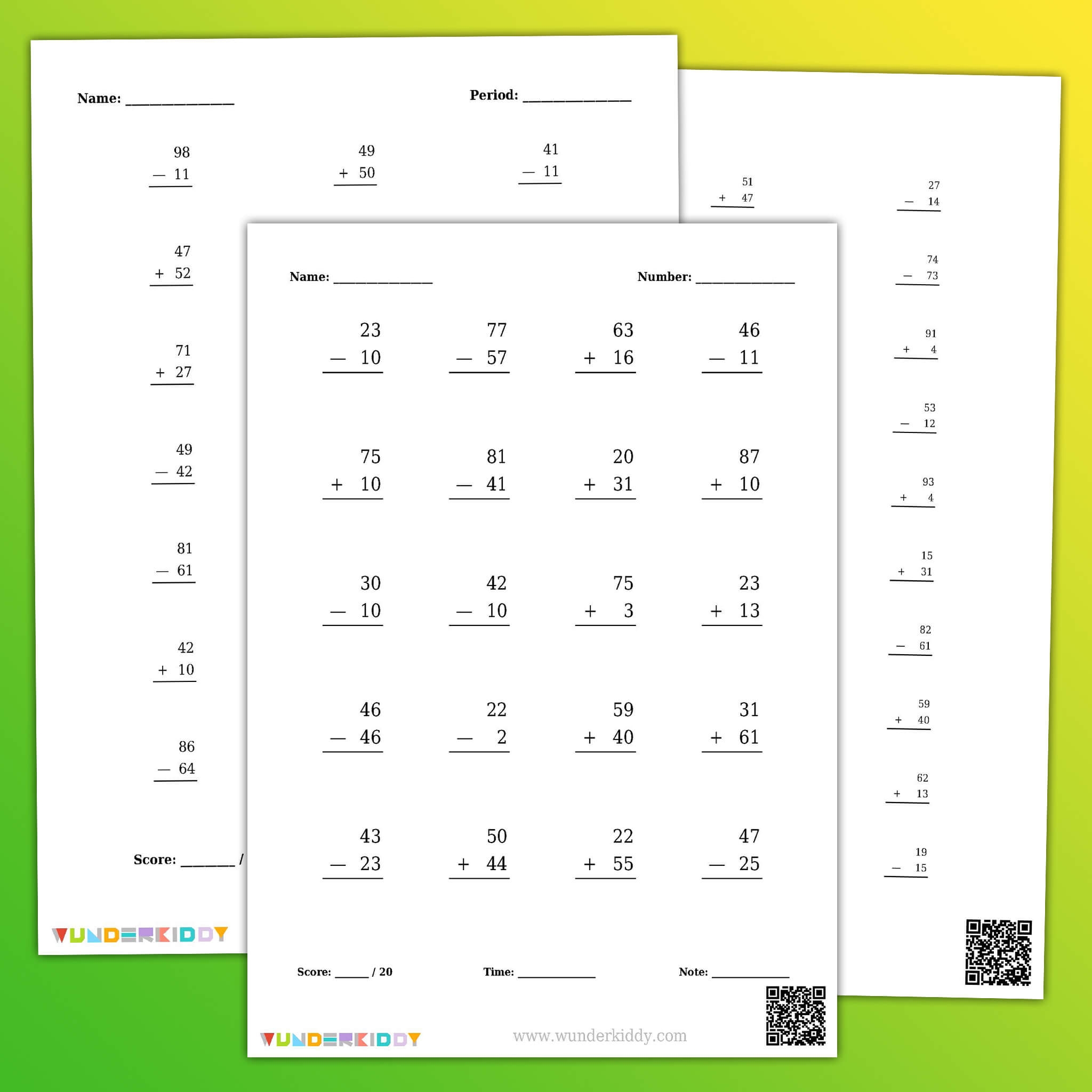 addition worksheet generator