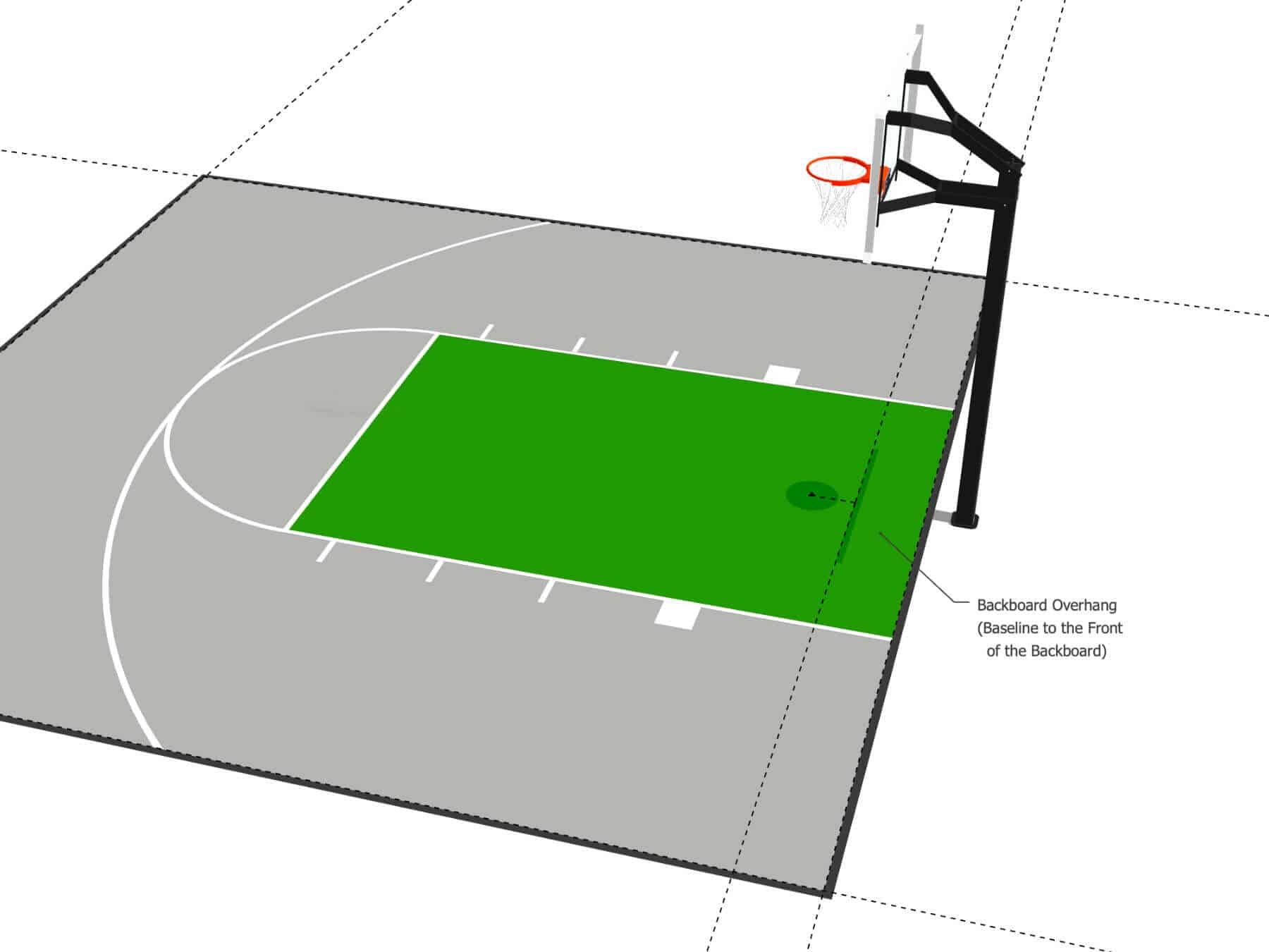 Basketball Half Court Dimensions Drawings ModuTile Basketball Half Court Dimensions Drawings ModuTile