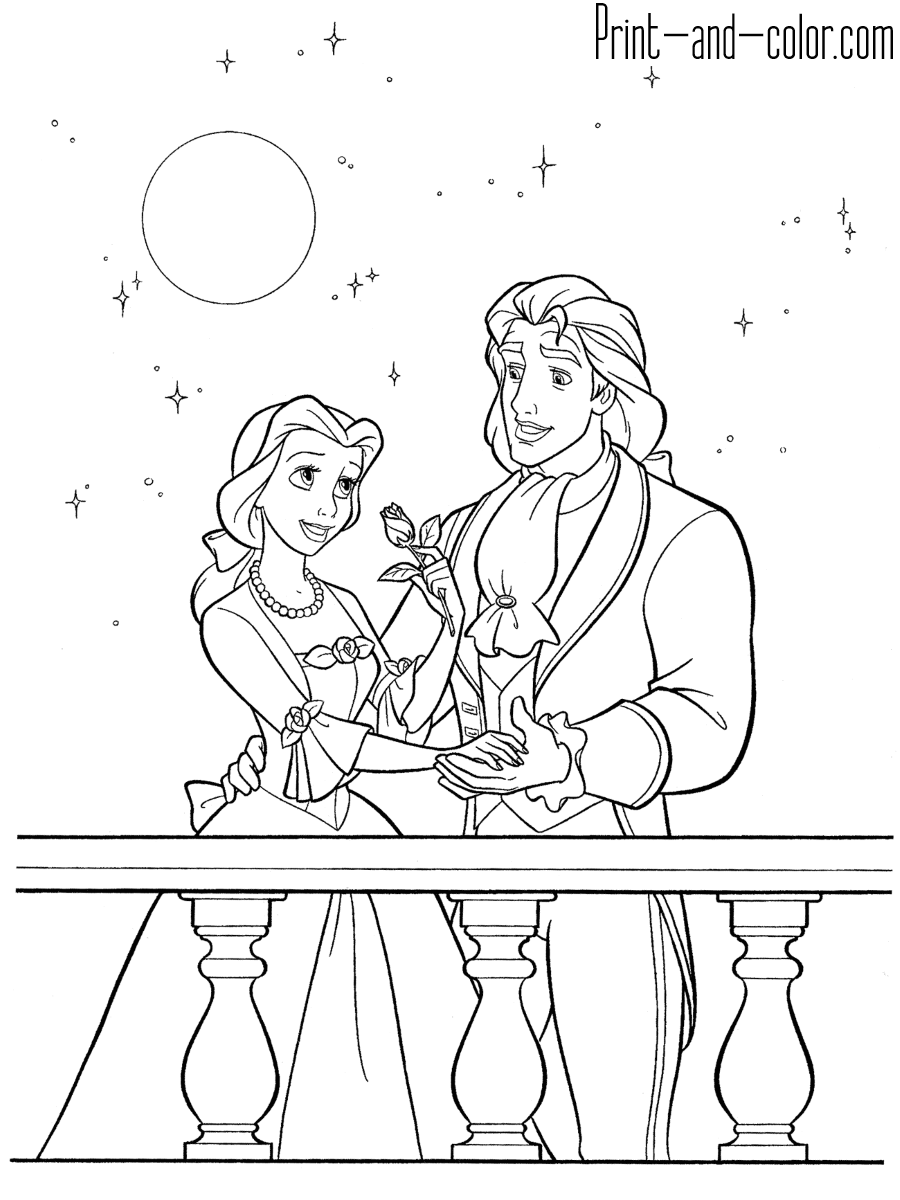 Beauty And The Beast Coloring Pages Print And Color Beauty And The Beast Coloring Pages Print And Color
