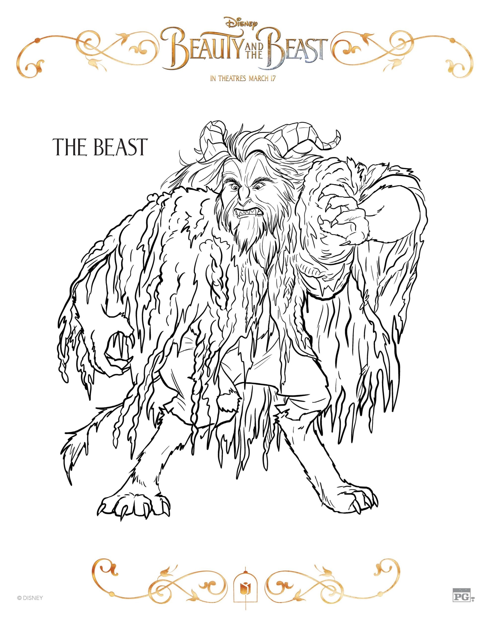 printable beast coloring page printable beast coloring page