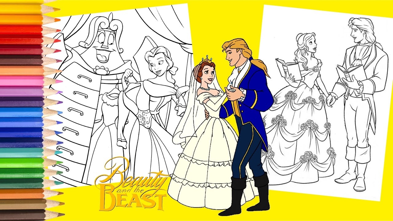 Beauty The Beast Princess Belle Prince Adam Read Wedding Vows Coloring Pages YouTube Beauty The Beast Princess Belle Prince Adam Read Wedding Vows Coloring Pages YouTube