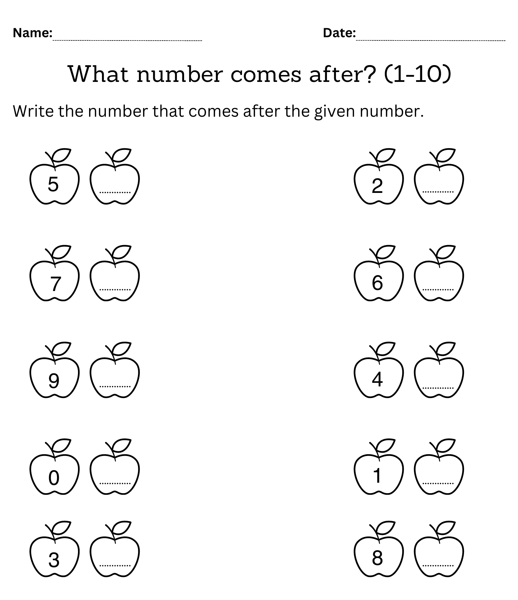Before After And Between Numbers Worksheets 1 To 10 For Kindergarten Made By Teachers Before After And Between Numbers Worksheets 1 To 10 For Kindergarten Made By Teachers