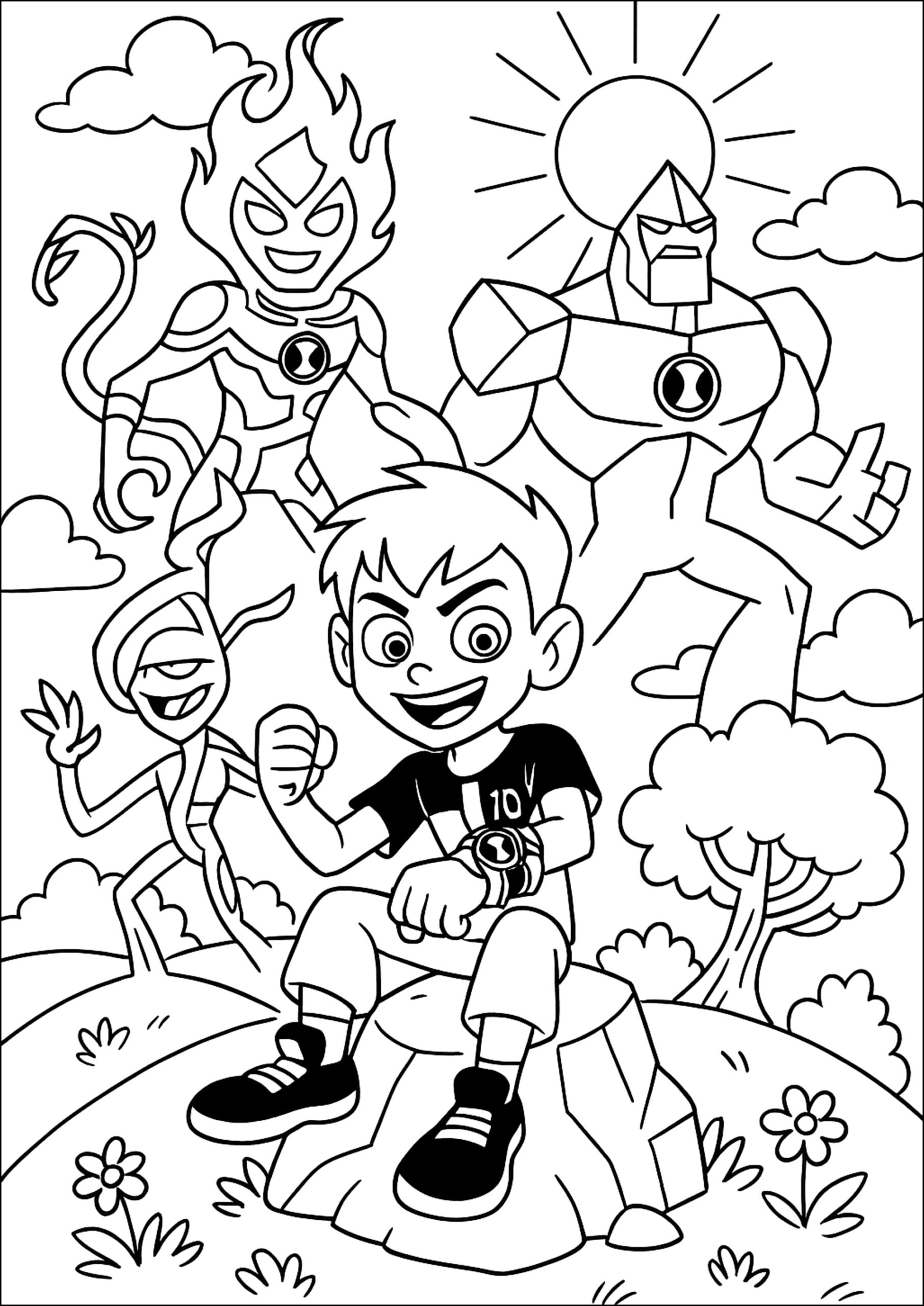 ben ten pictures to color