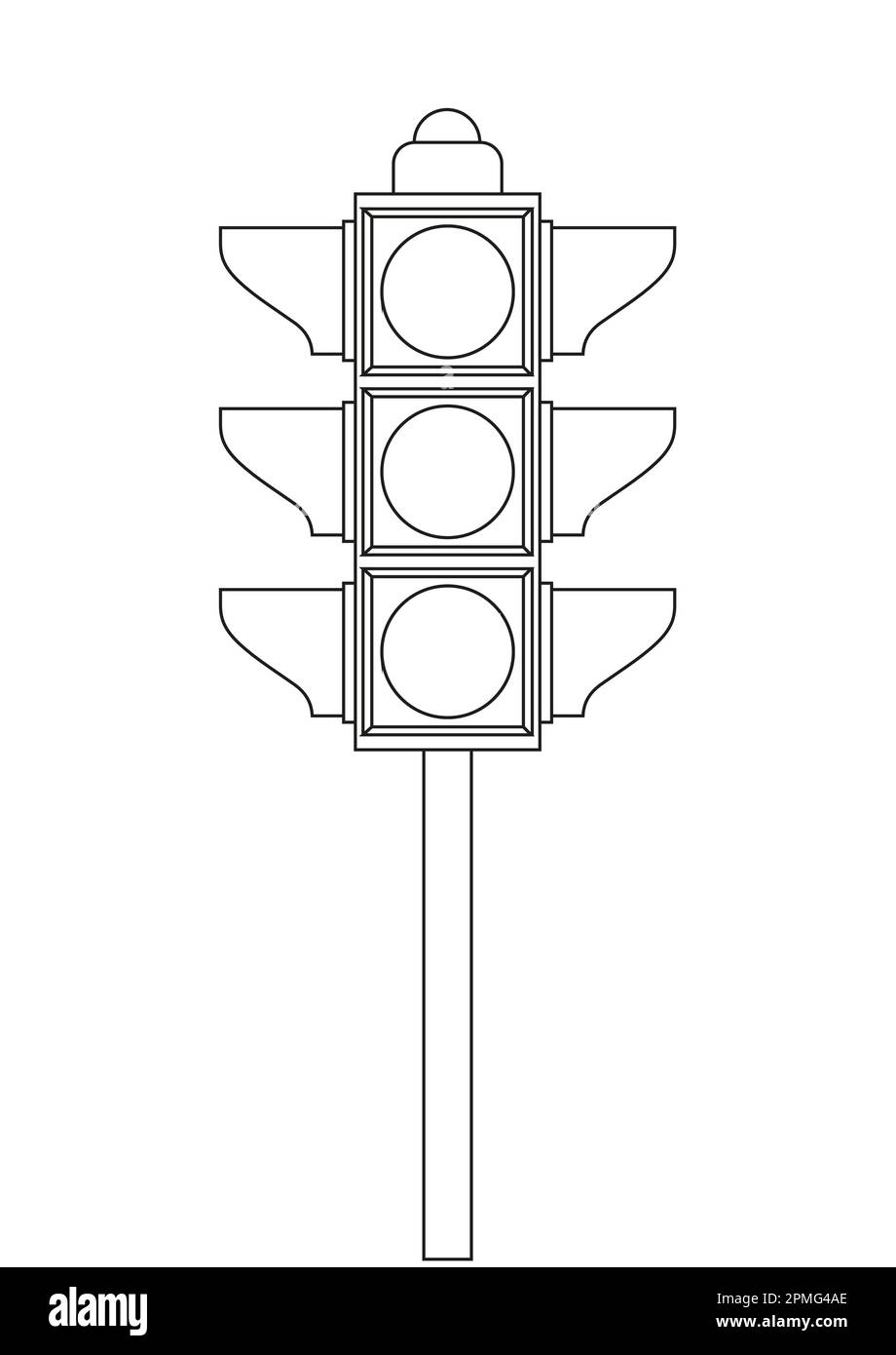 Black And White Traffic Light Clipart Coloring Page Of Traffic Light Stock Vector Image Art Alamy