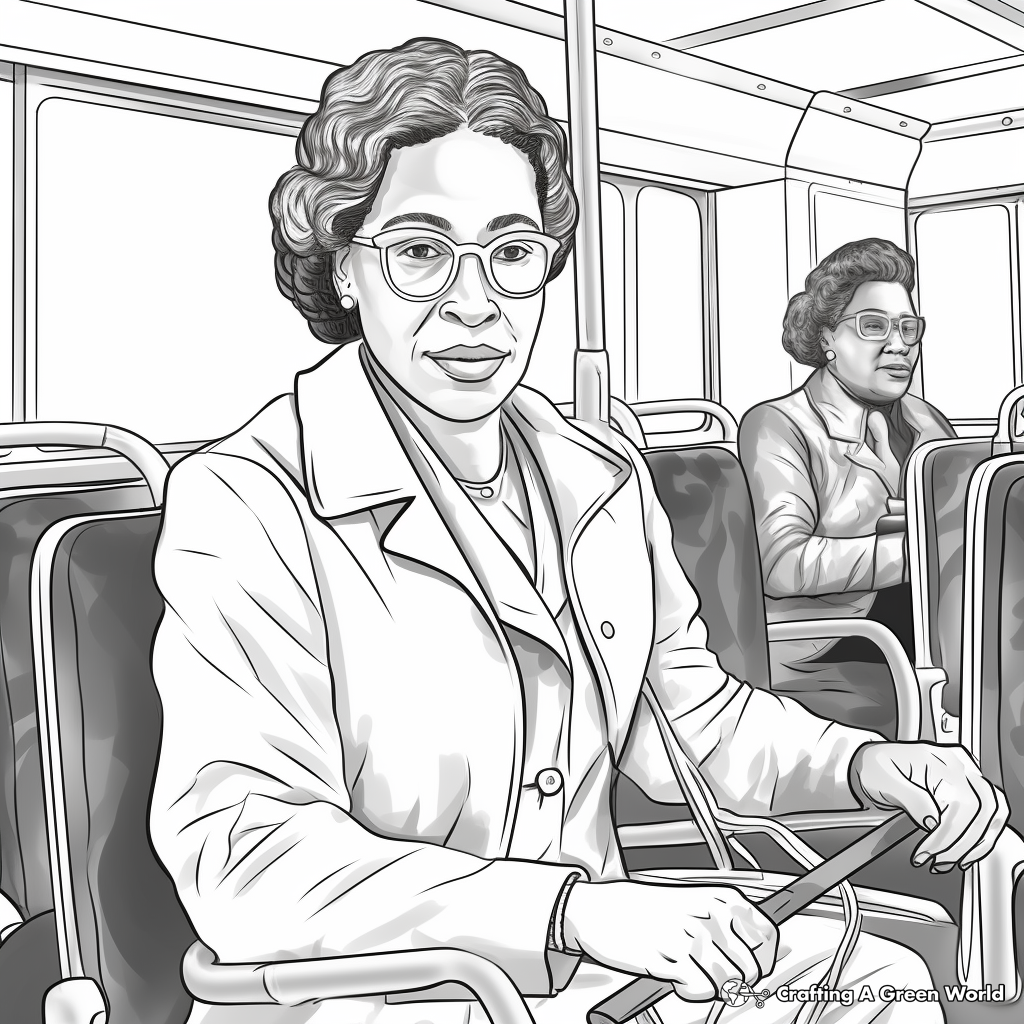 rosa parks color page rosa parks color page