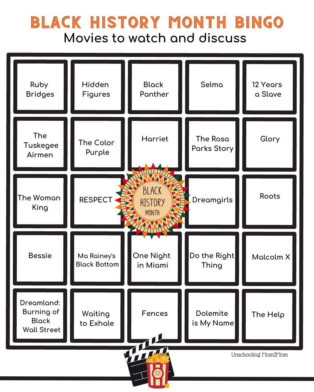 black history bingo