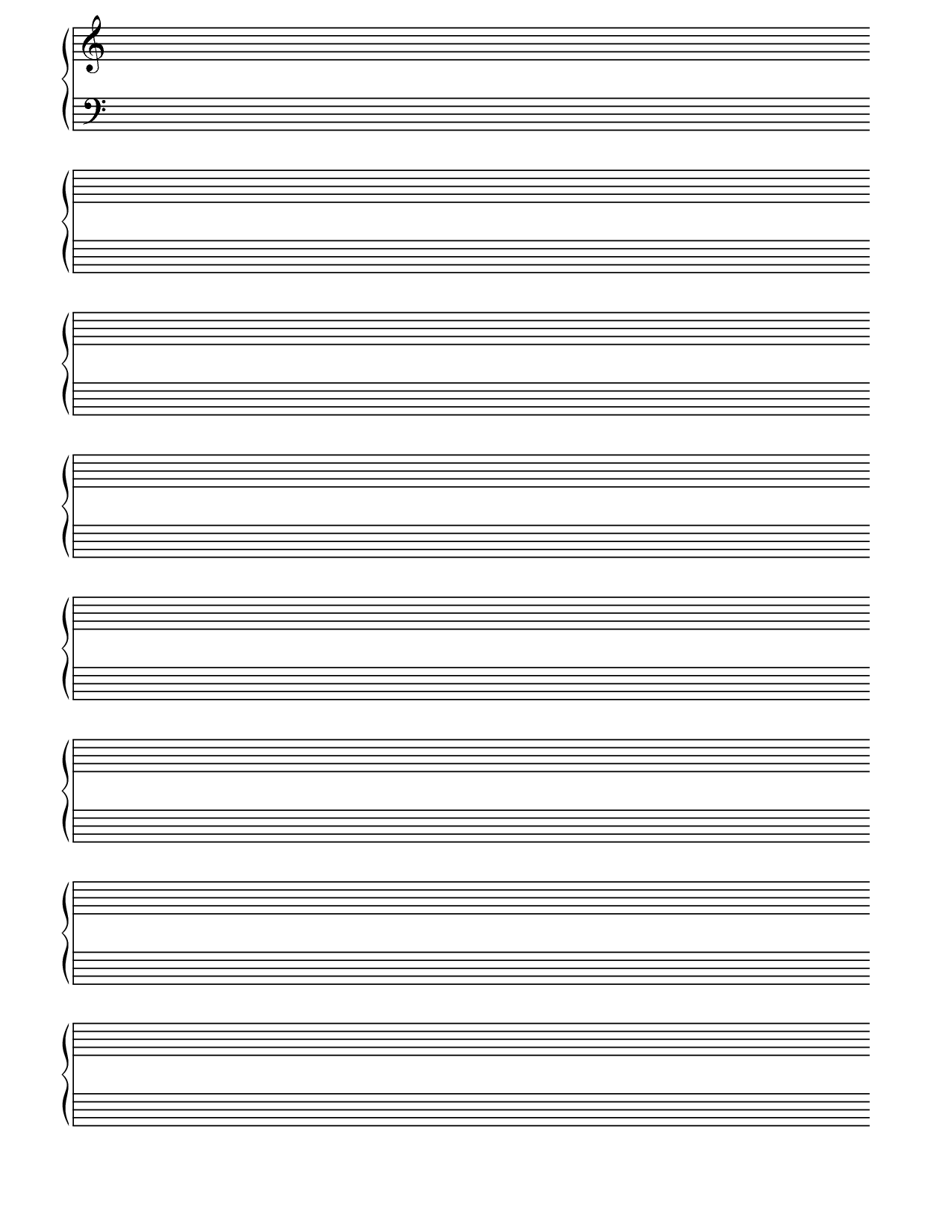 Blank Musical Notation Sheet Blank Musical Notation Sheet