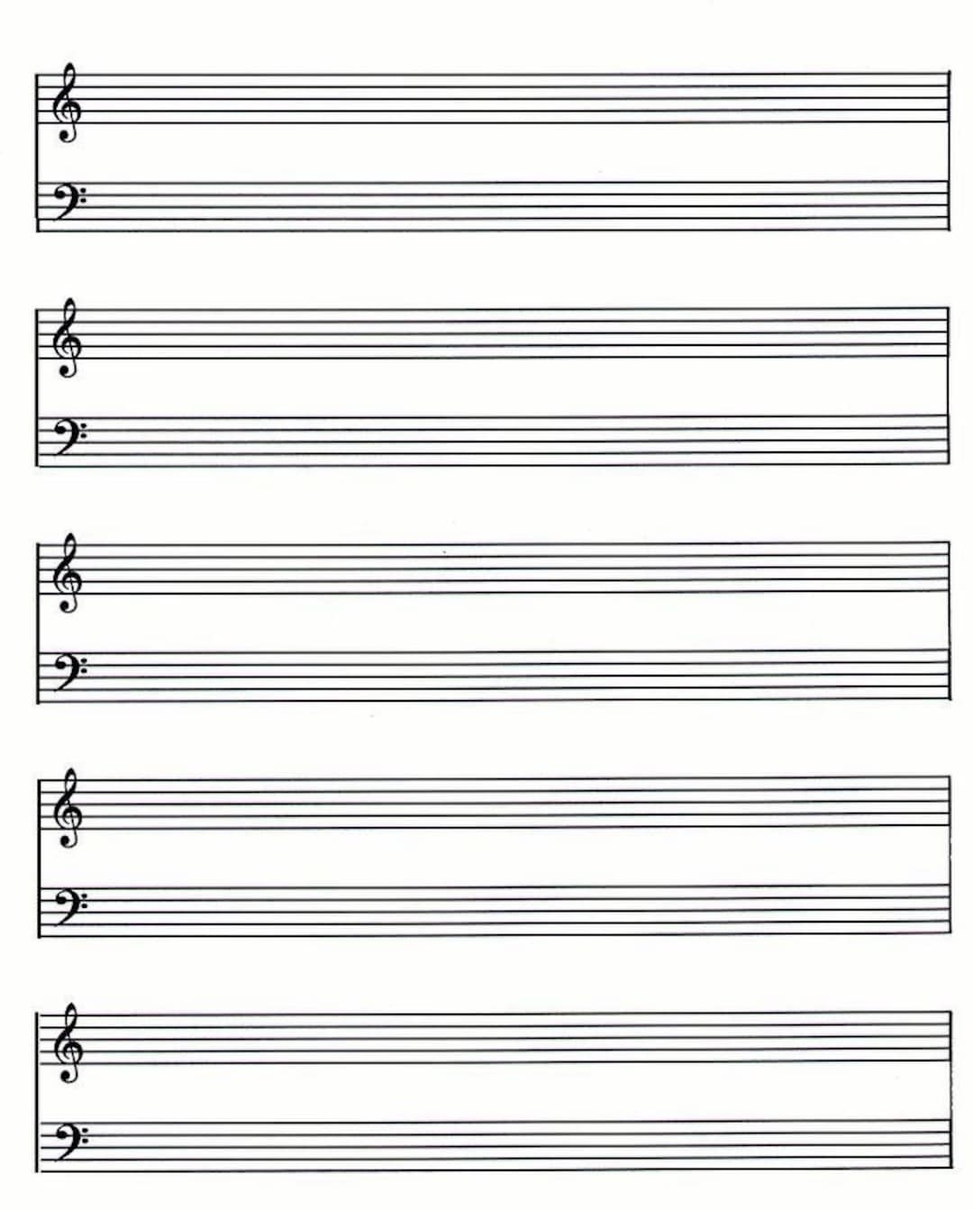 Blank Score Template Etsy