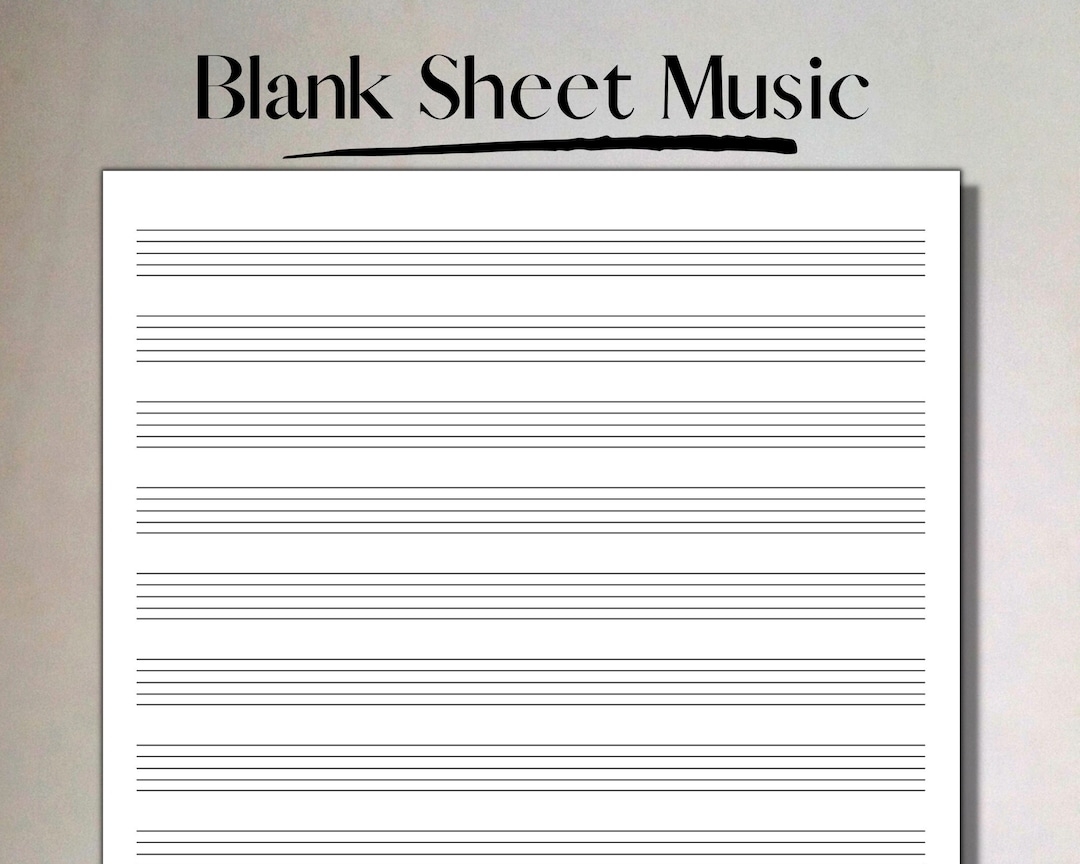 Blank Sheet Music 12 Stave Manuscript Paper printable PDF Etsy Blank Sheet Music 12 Stave Manuscript Paper printable PDF Etsy
