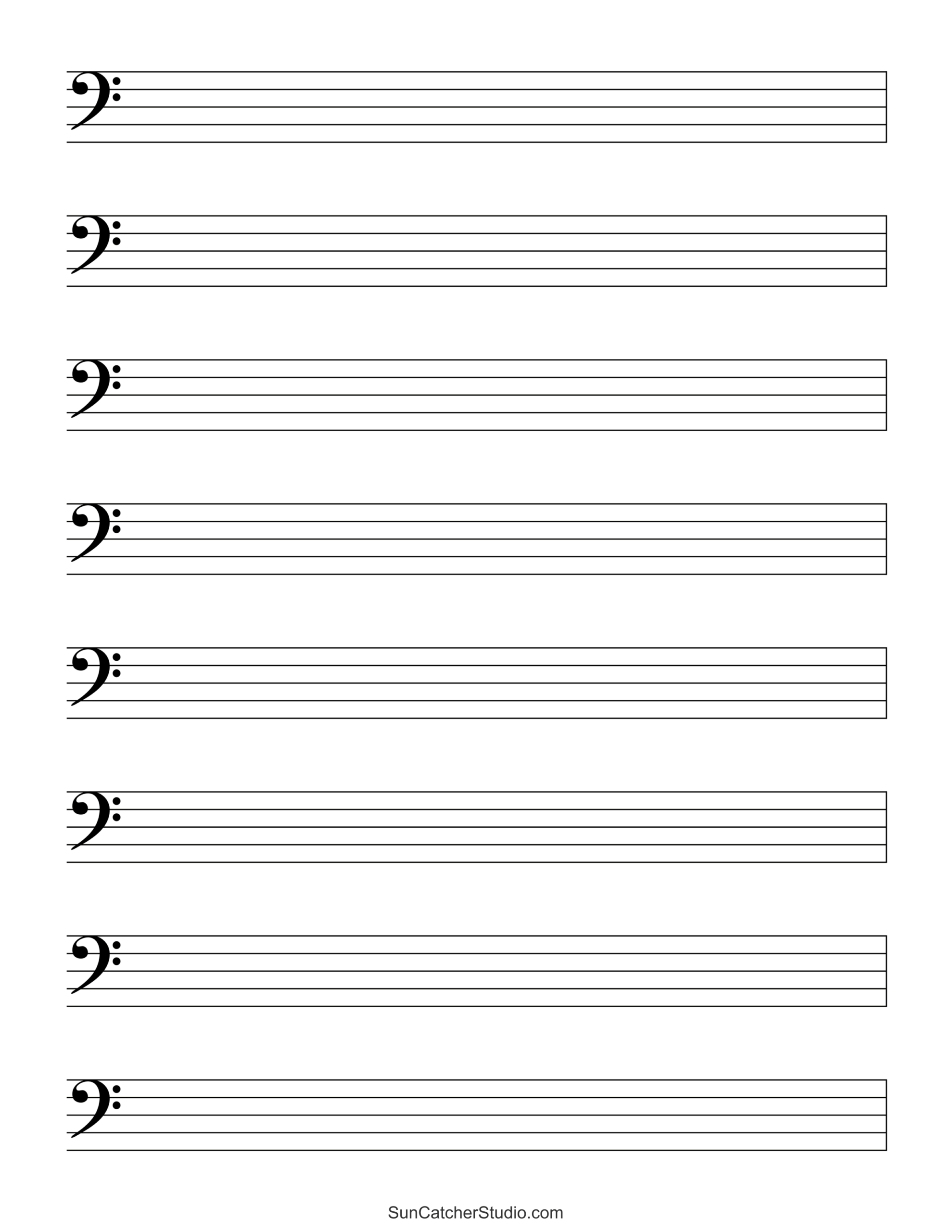 Blank Sheet Music Free Printable Staff Paper Free Printables Lettering SVG Files Tools Apps