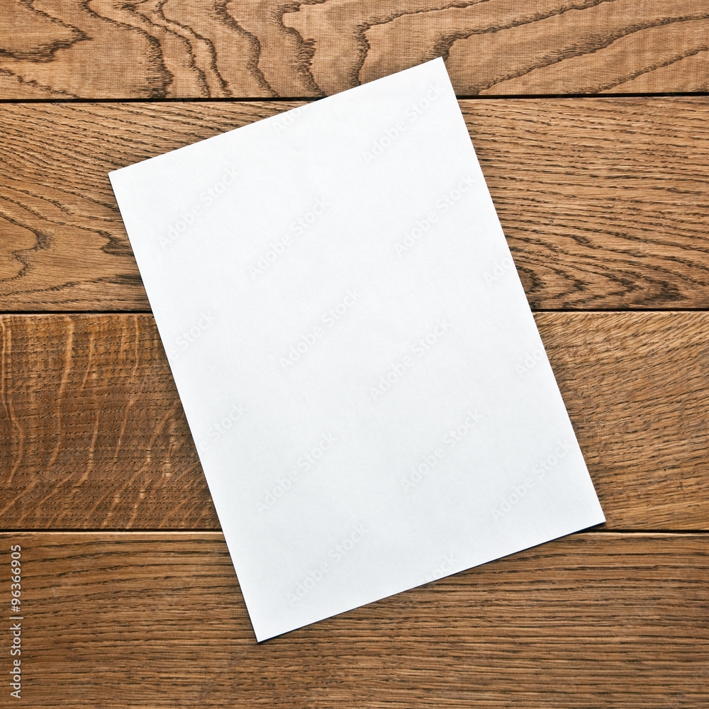 Blank Sheet Of Paper On A Wooden Table Stock Photo Adobe Stock Blank Sheet Of Paper On A Wooden Table Stock Photo Adobe Stock
