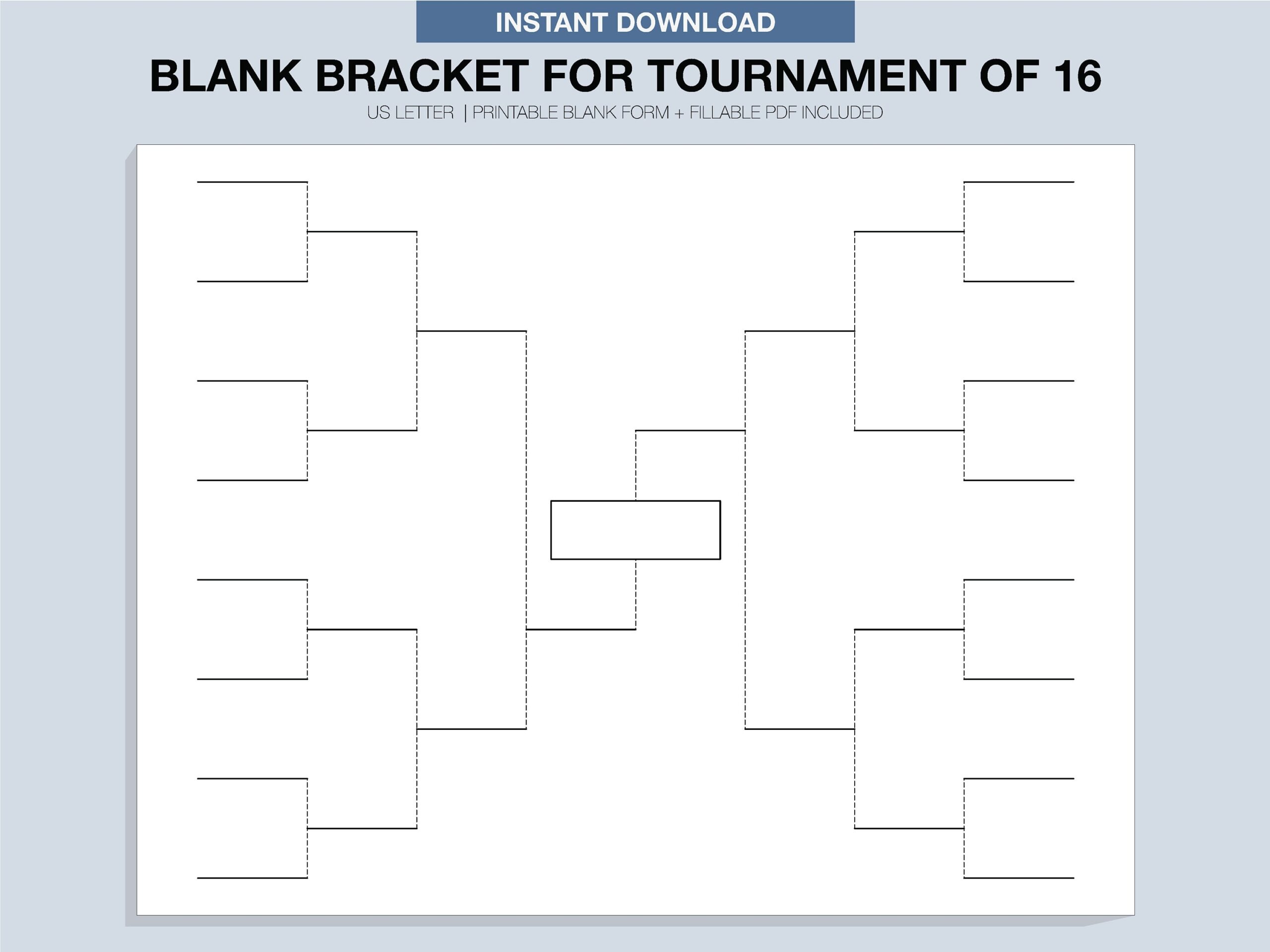 16 team blank bracket