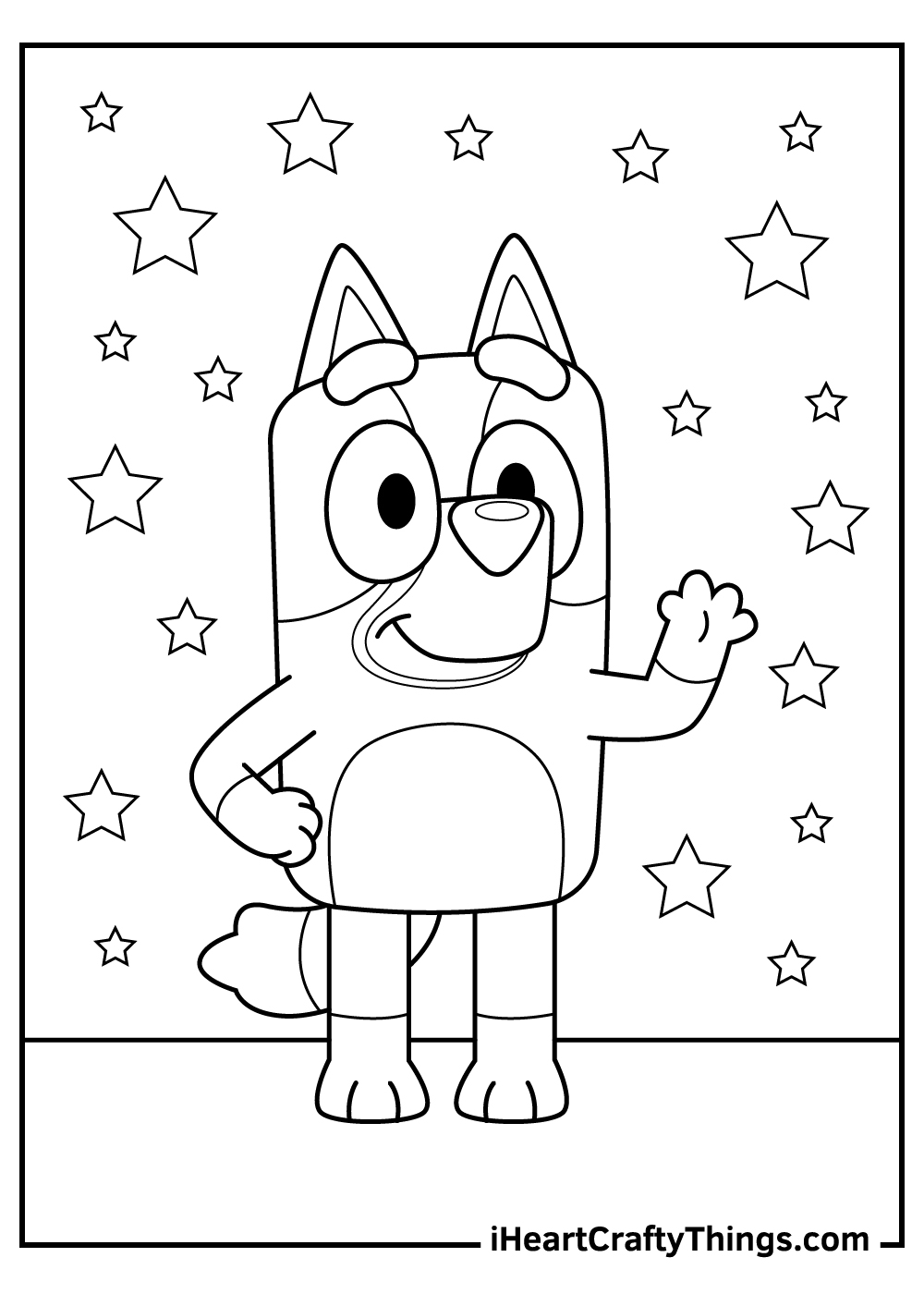 free bluey colouring pages