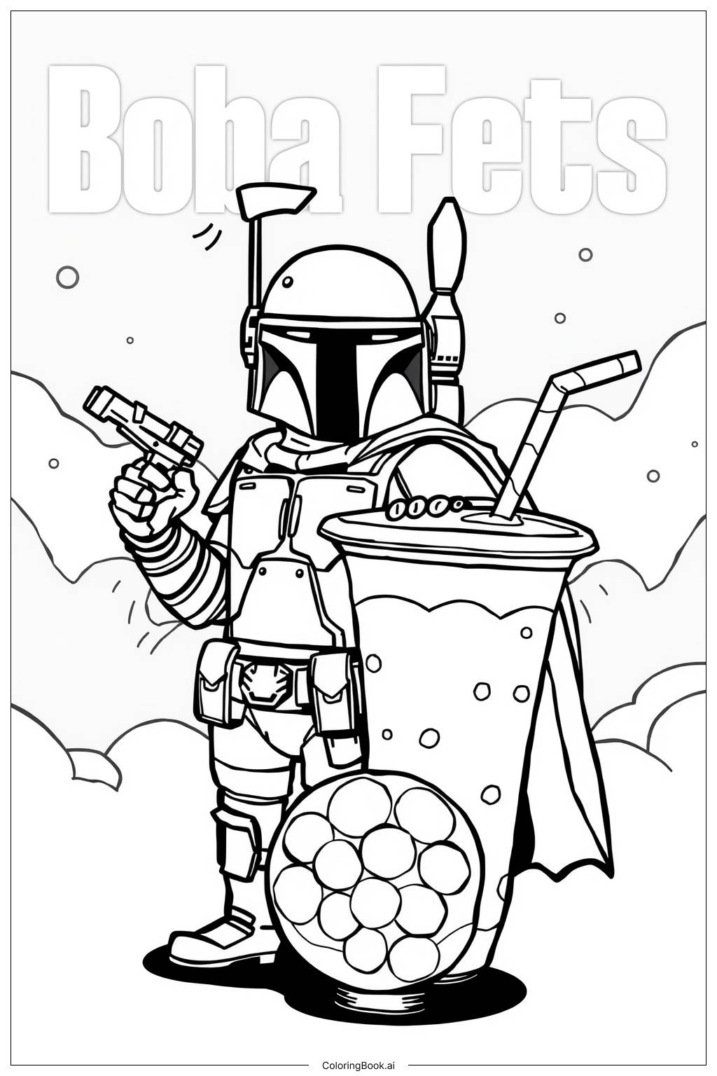 boba fett coloring page