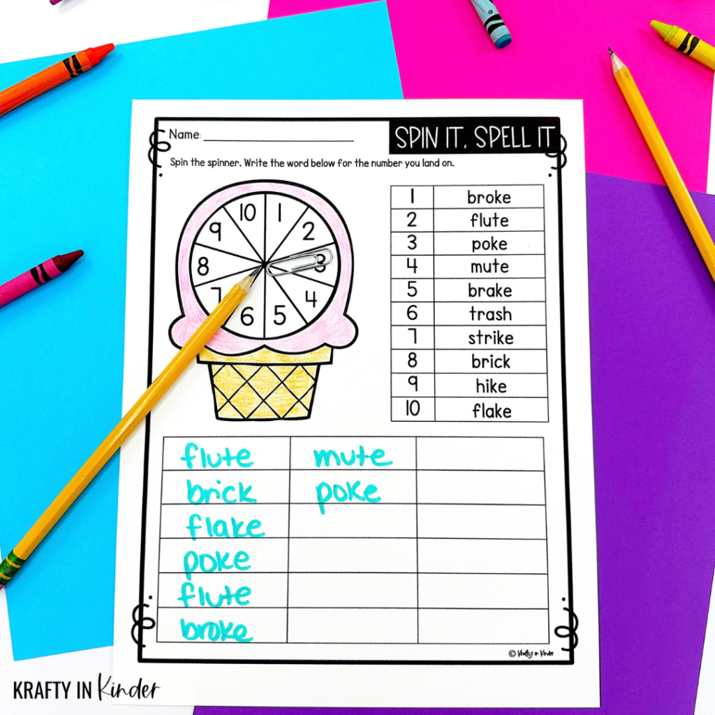 Boost Your Spelling Instruction With Free Editable Spelling Worksheets For Kindergarten And First Grade Students Krafty In Kinder