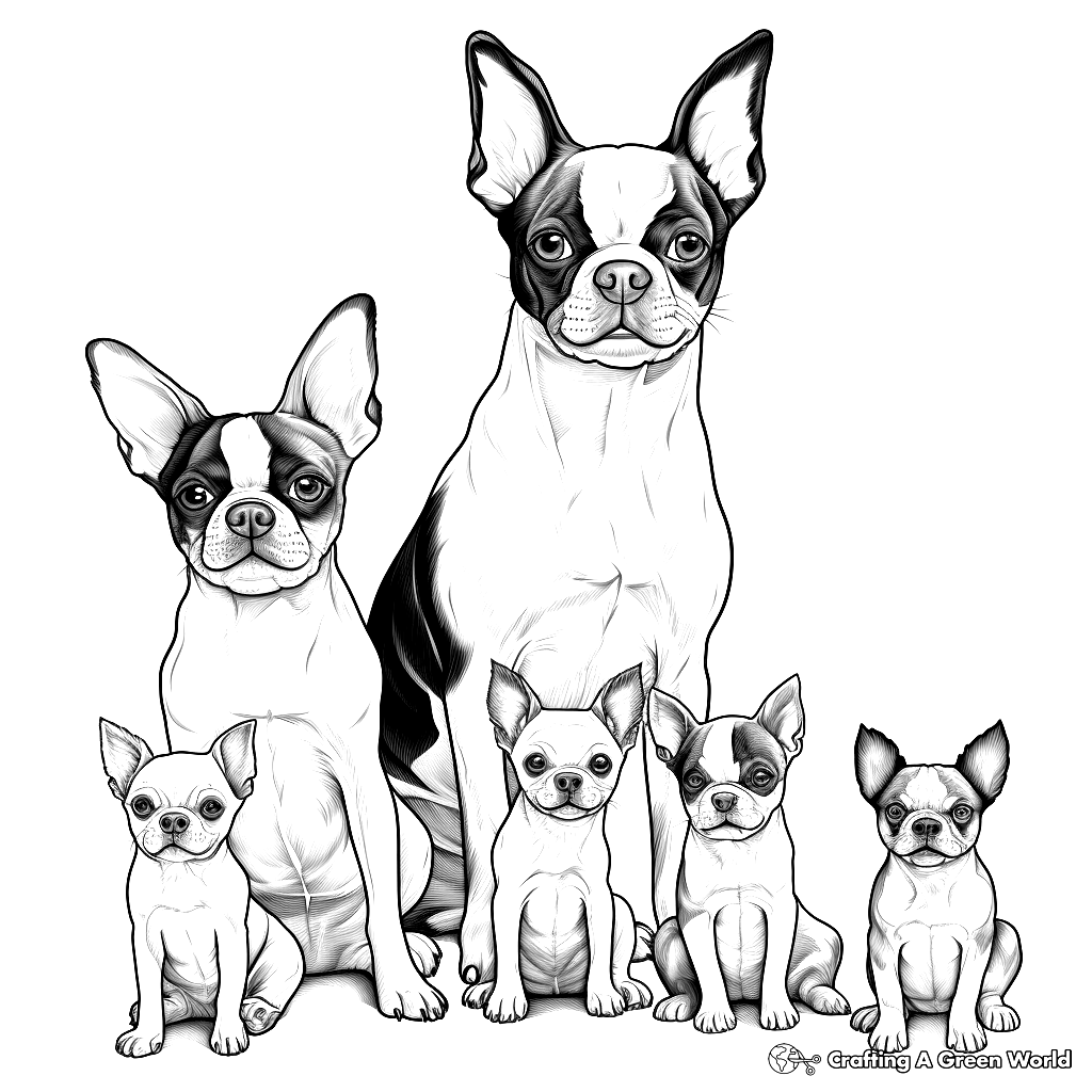 Boston Terrier Coloring Pages Free Printable 