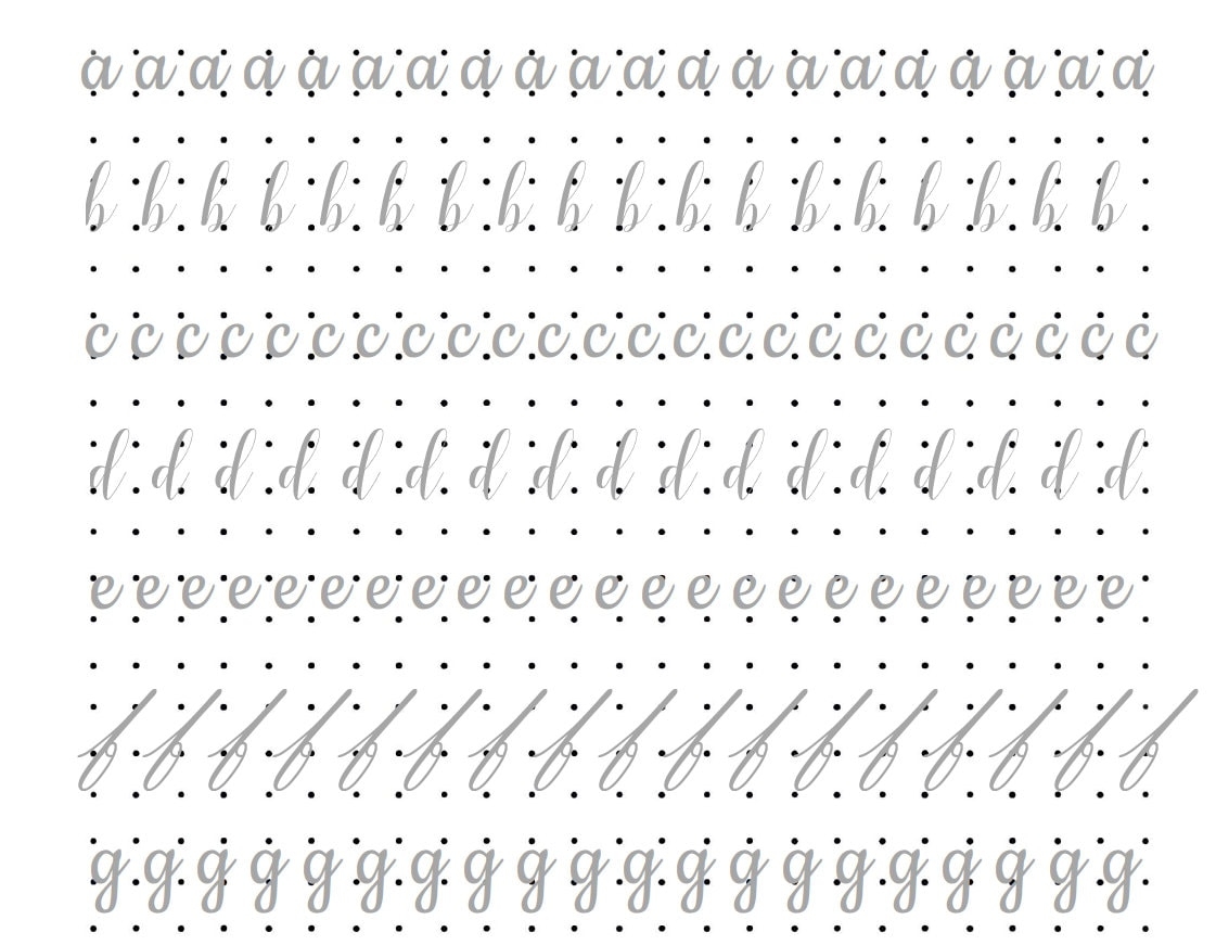 Calligraphy Practice Sheets And Guide For Journals And Planners uppercase Lowercase Letters PDF Light Grey Dot Grid PDF002 Etsy Calligraphy Practice Sheets And Guide For Journals And Planners uppercase Lowercase Letters PDF Light Grey Dot Grid PDF002 Etsy