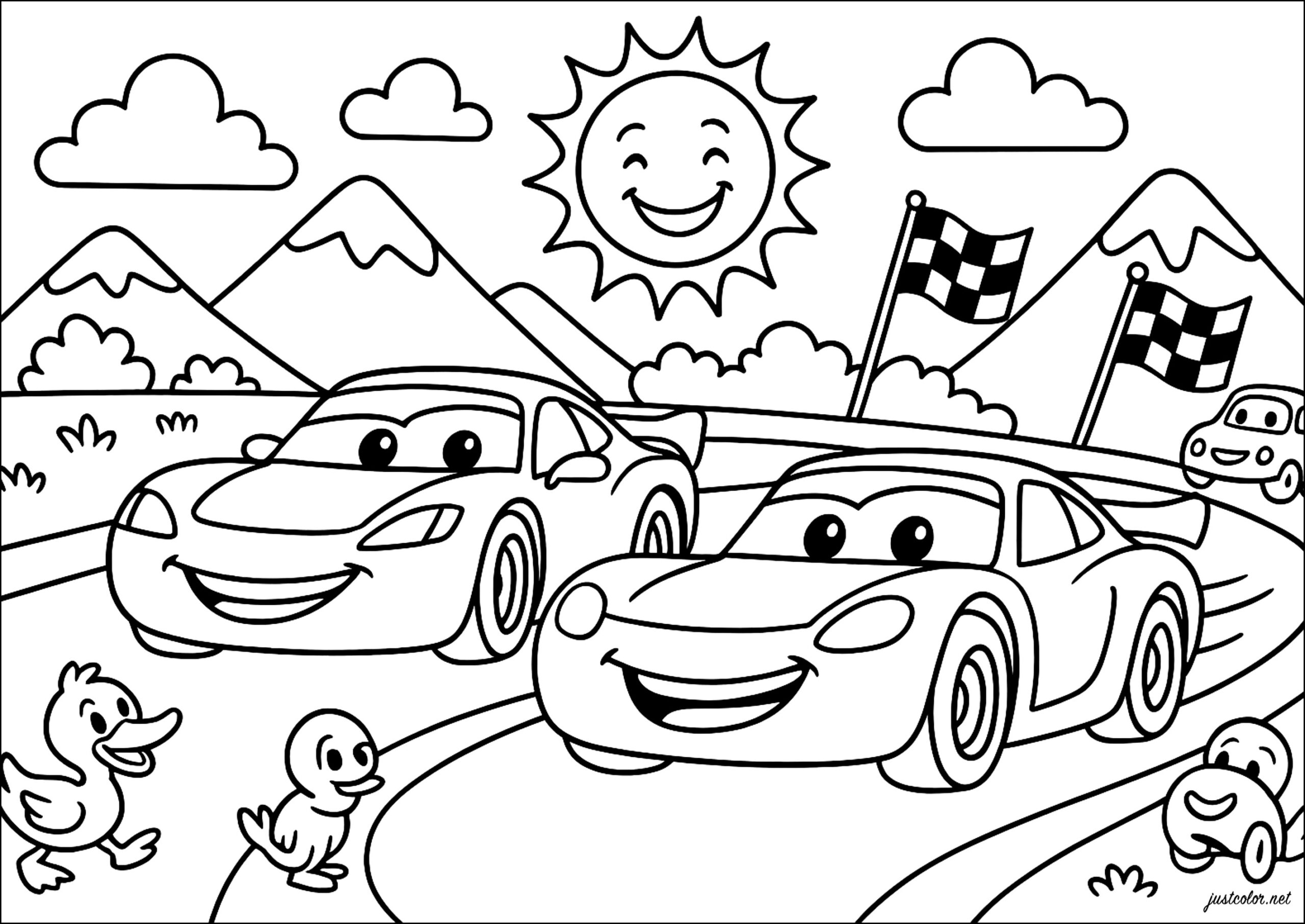 cars 2 lightning mcqueen coloring pages