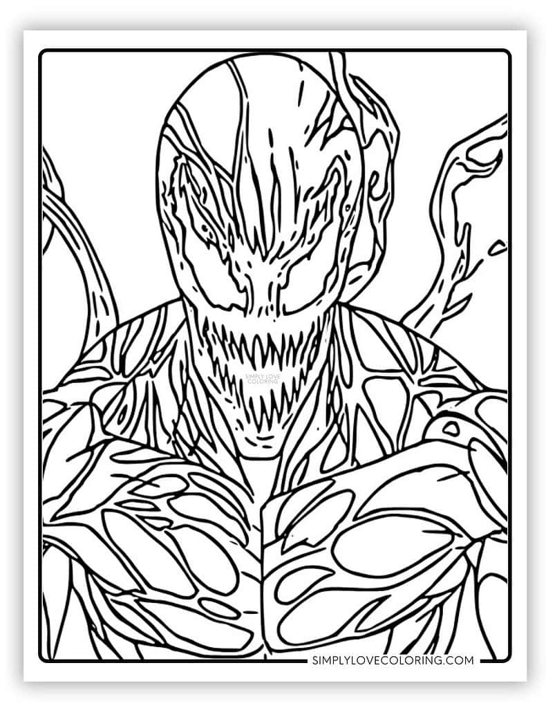 Carnage Coloring Pages Free PDF Printables Simply Love Coloring