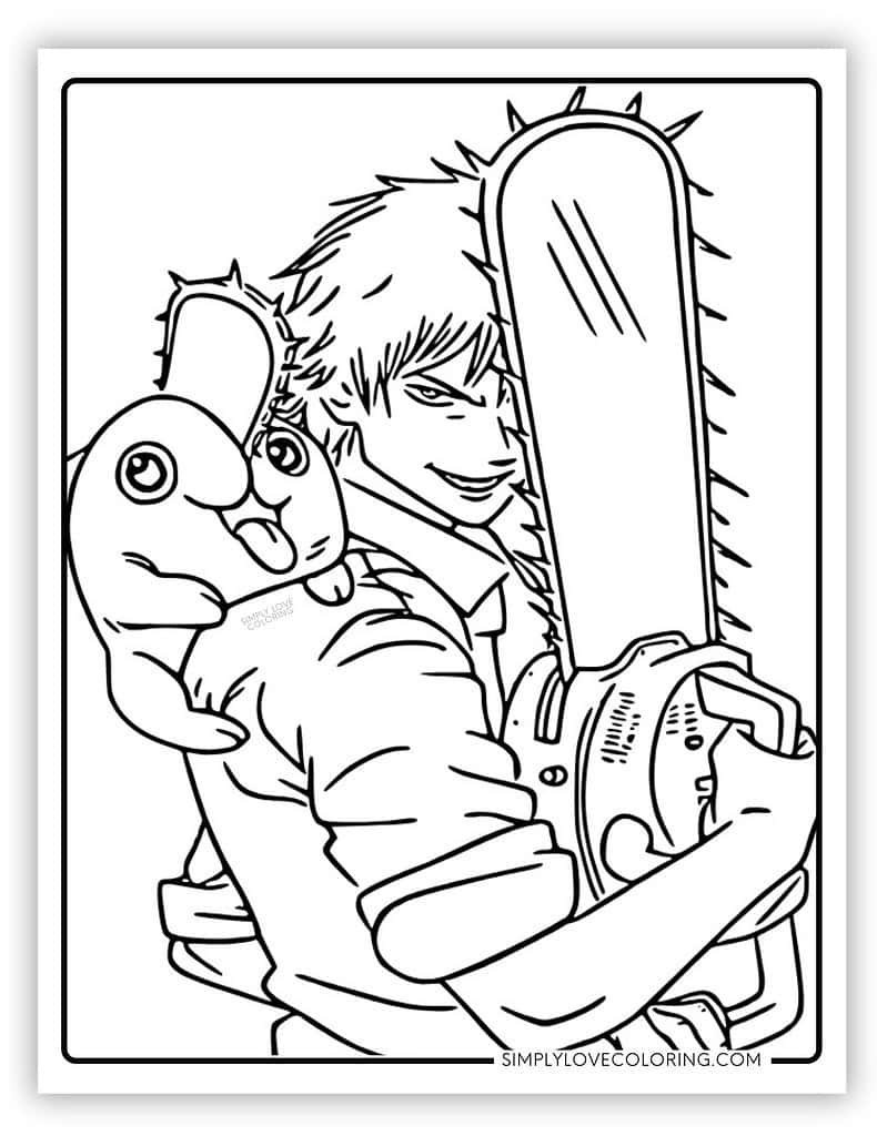 Chainsaw Man Coloring Pages Free PDF Printables Simply Love Coloring Chainsaw Man Coloring Pages Free PDF Printables Simply Love Coloring
