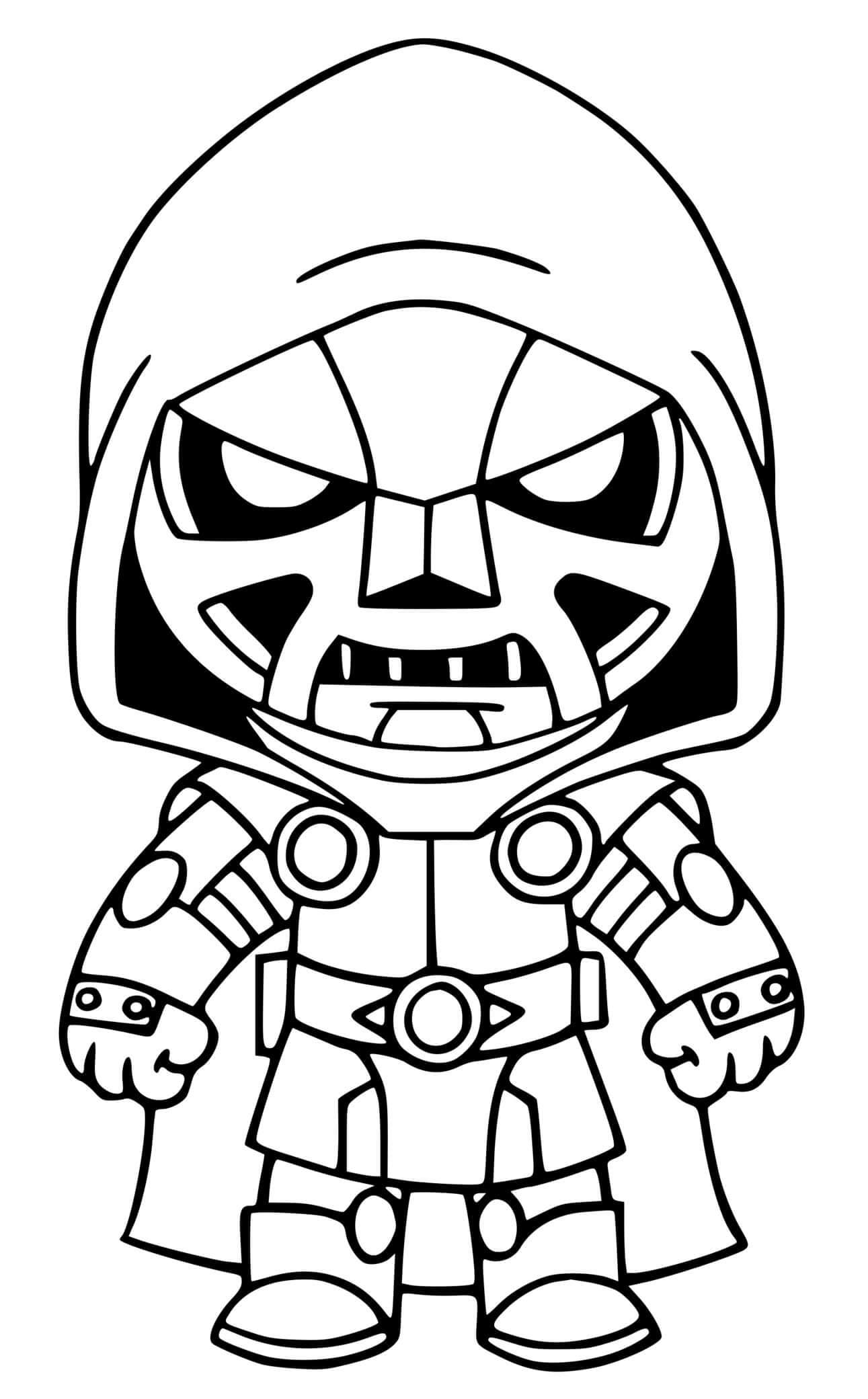 Chibi Doctor Doom Coloring Page Download Print Or Color Online For Free