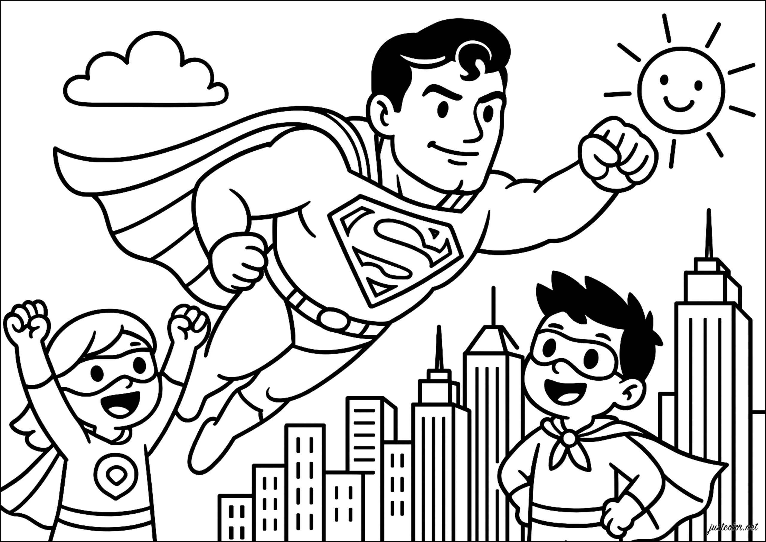 printable super hero coloring pages