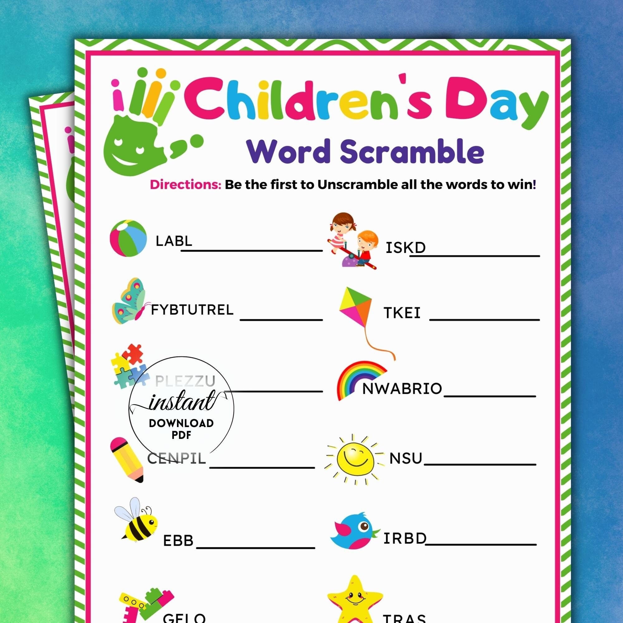 Children s Day Word Scramble Games For Kids Printable Word Scramble For Kids Word Puzzle For Kids Fun Activities For Kids Printable Kid Etsy Canada Children s Day Word Scramble Games For Kids Printable Word Scramble For Kids Word Puzzle For Kids Fun Activities For Kids Printable Kid Etsy Canada