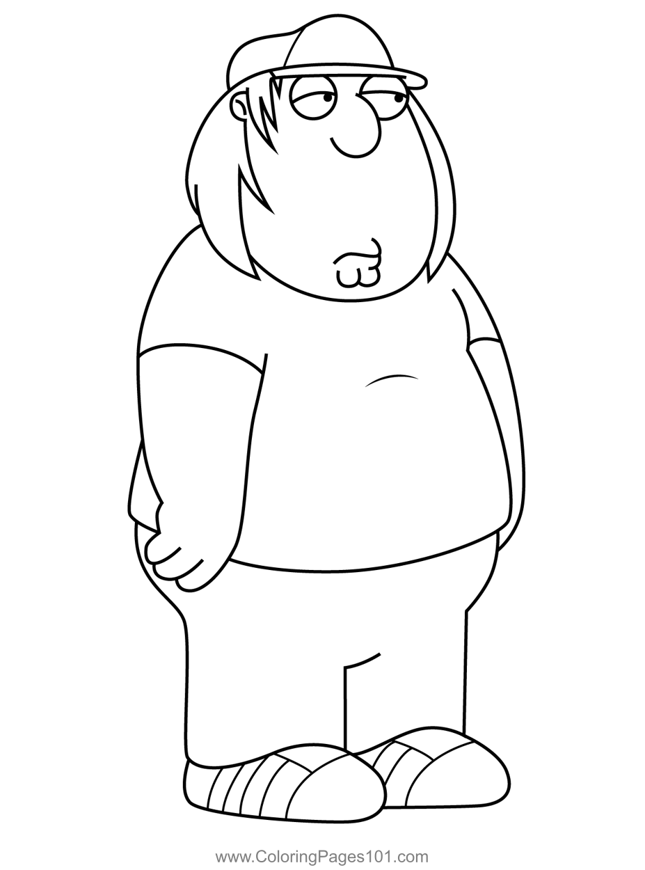 Chris Griffin Family Guy Coloring Page