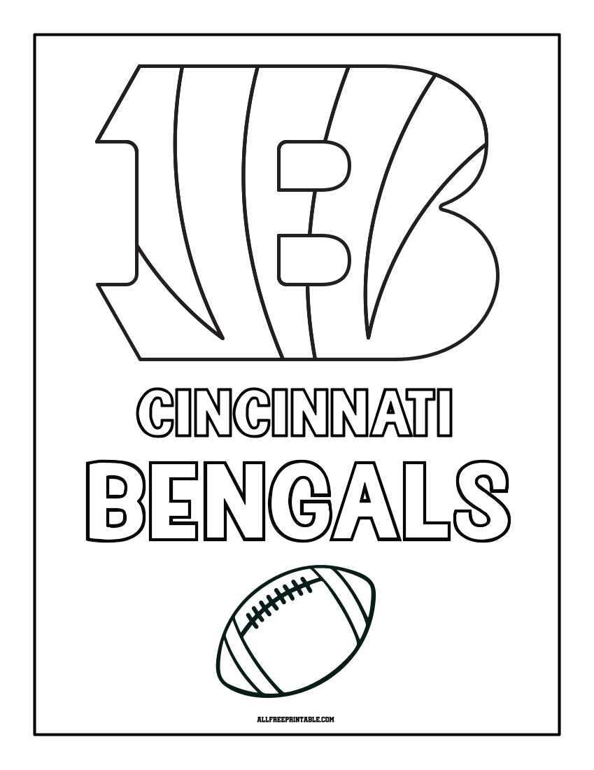Cincinnati Bengals Logo Coloring Page Free Printable