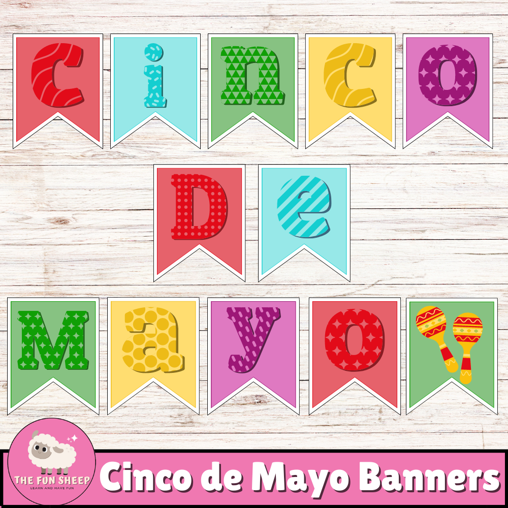 Cinco De Mayo Banners Fiesta Classroom Decor Party Sign SET OF 2 Made By Teachers