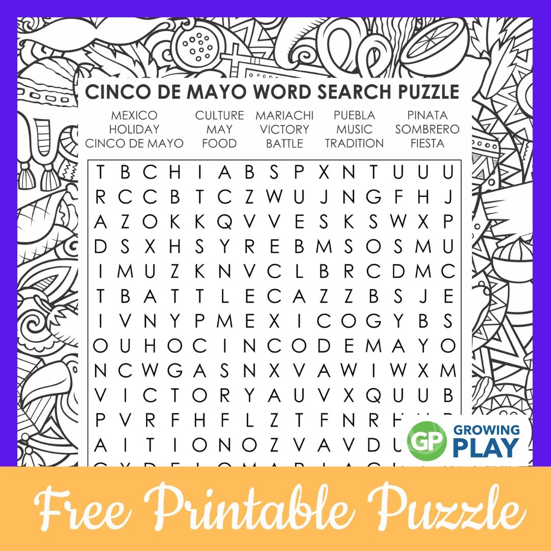 Cinco De Mayo Word Search Free Printable Growing Play Cinco De Mayo Word Search Free Printable Growing Play