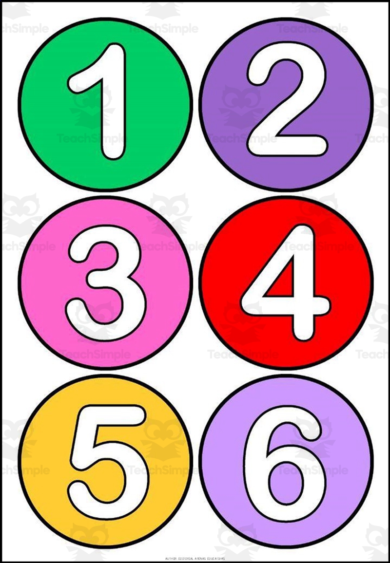 printable colorful numbers