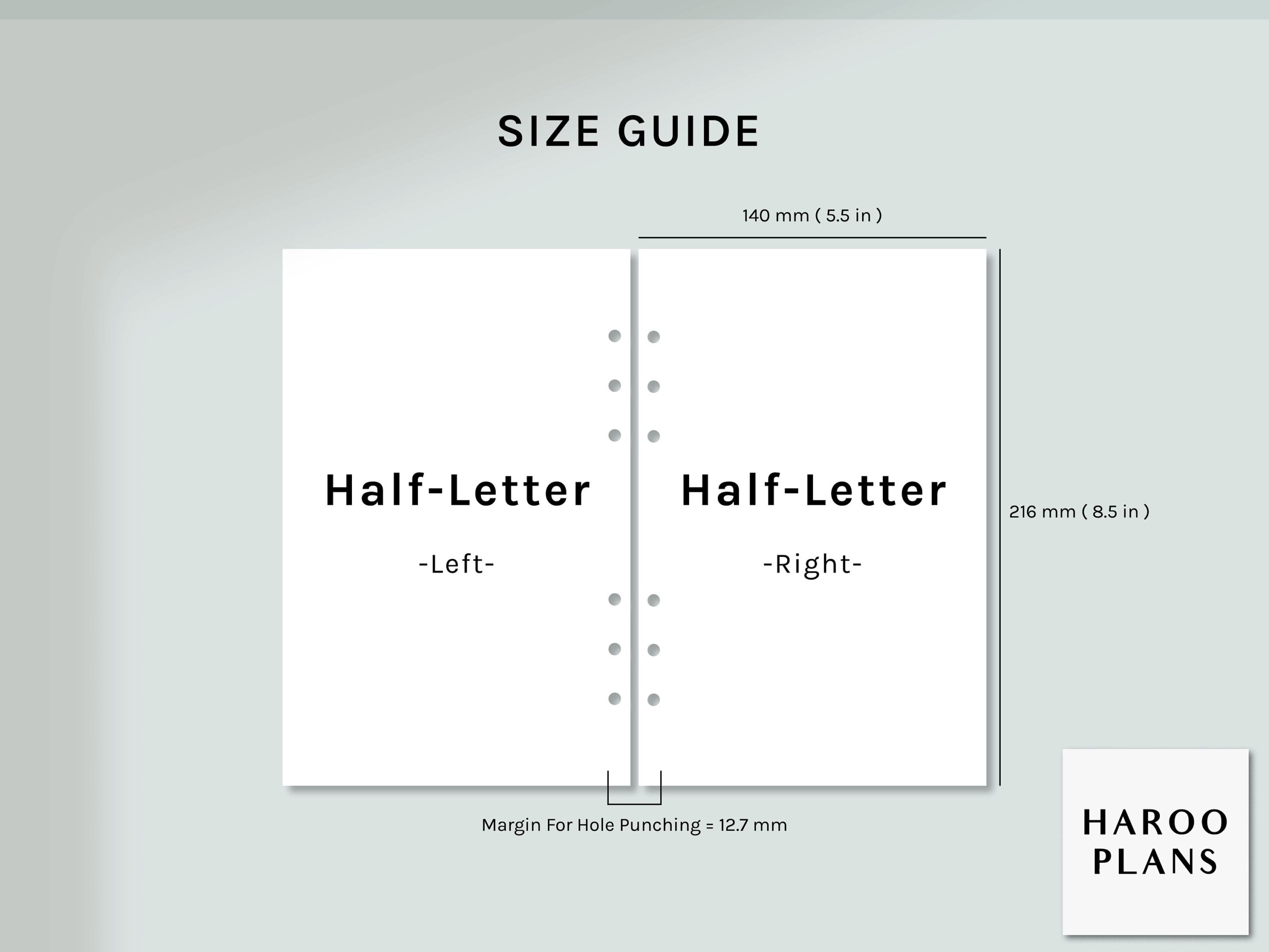 Classic Notes Paper Set Printable Half letter Planner Inserts Study Notes Template Blank Notepad Grid Dot Lined Pages Etsy
