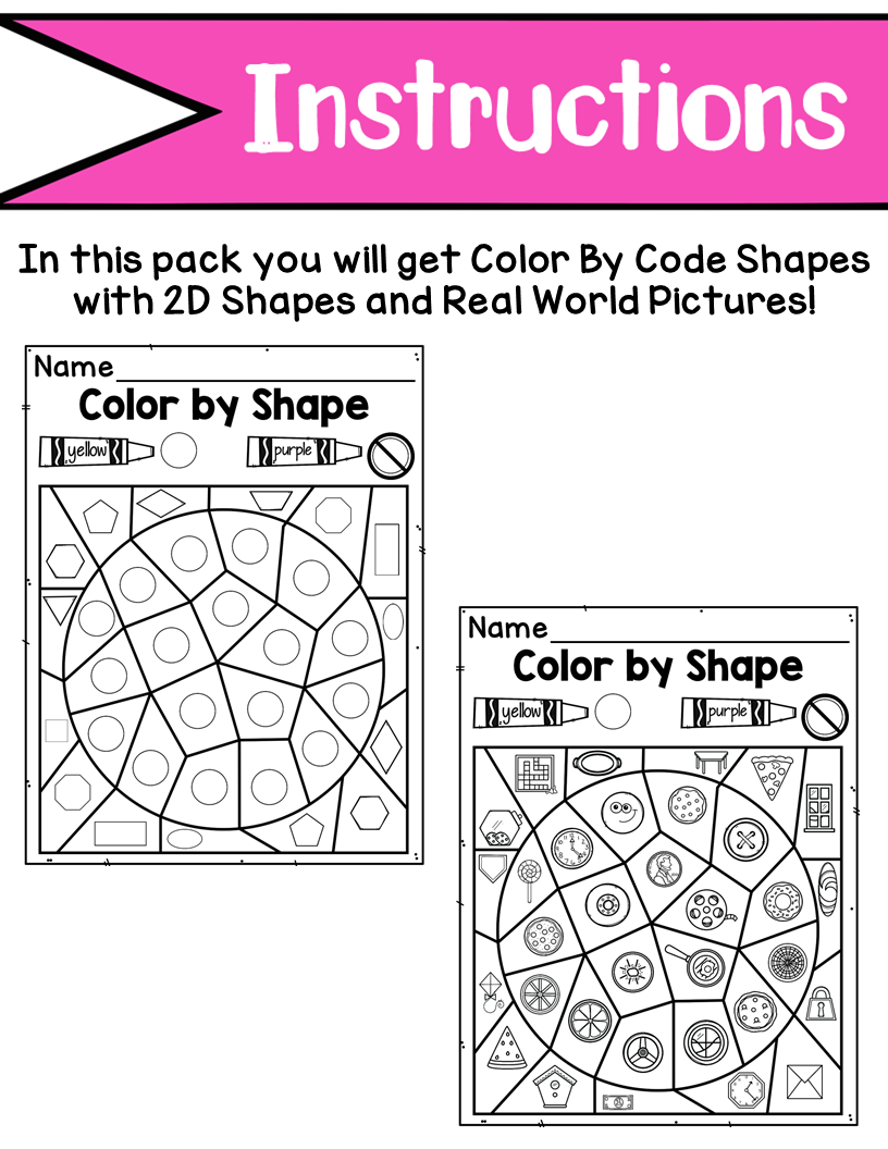 color by shape worksheet