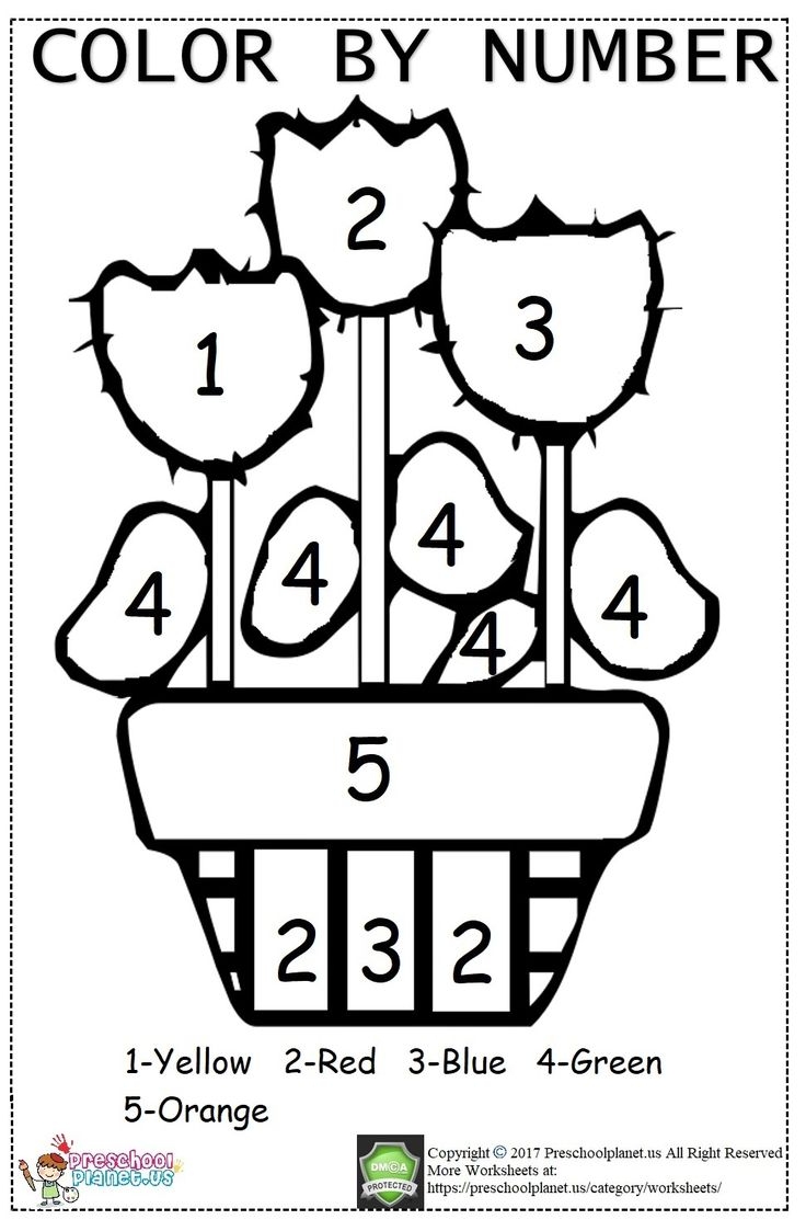 color by numbers for preschool