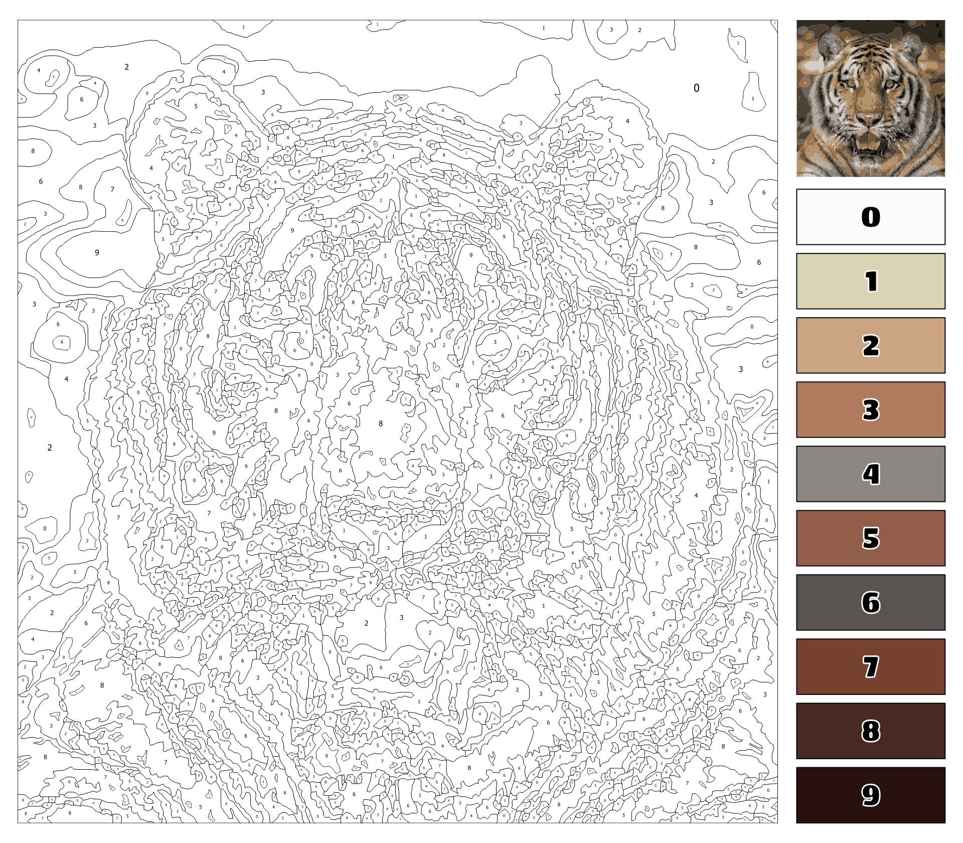 color by number advanced printable