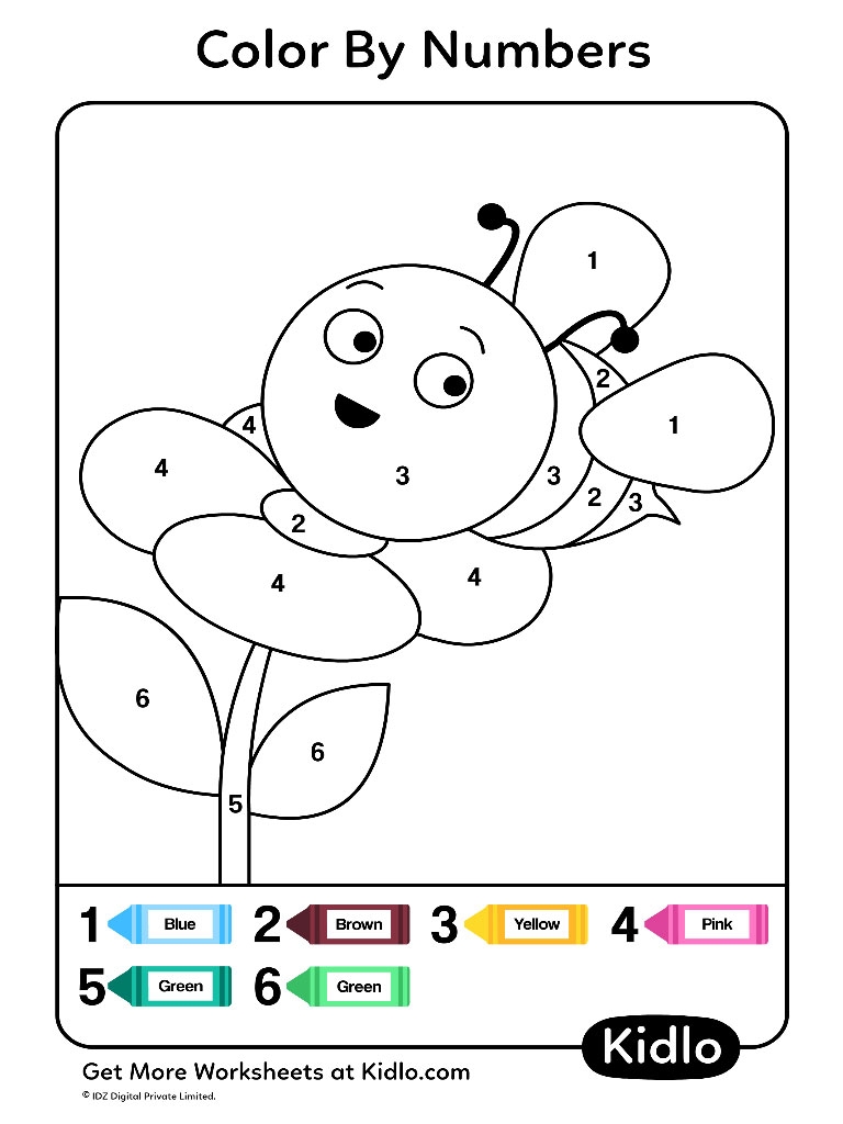 Color By Numbers Objects Worksheet 22 Kidlo