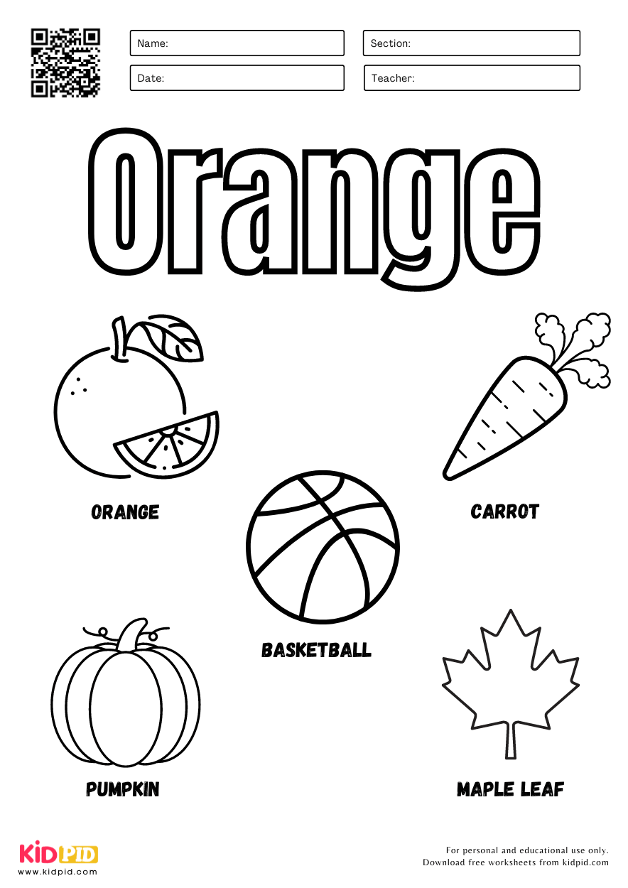 Color Recognition Kindergarten Activity Worksheet Kidpid