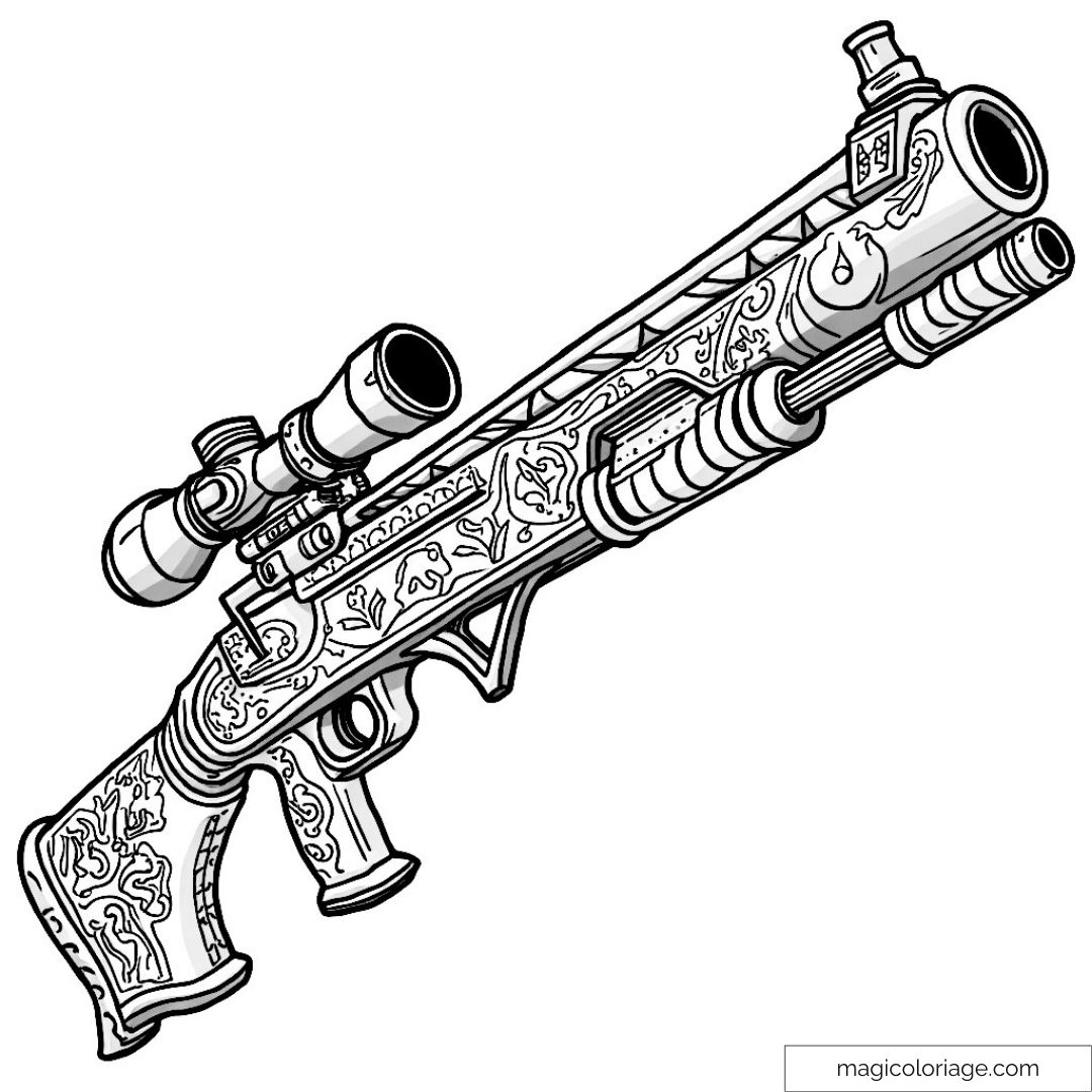 Coloring A Detailed Rifle To Stimulate Creativity