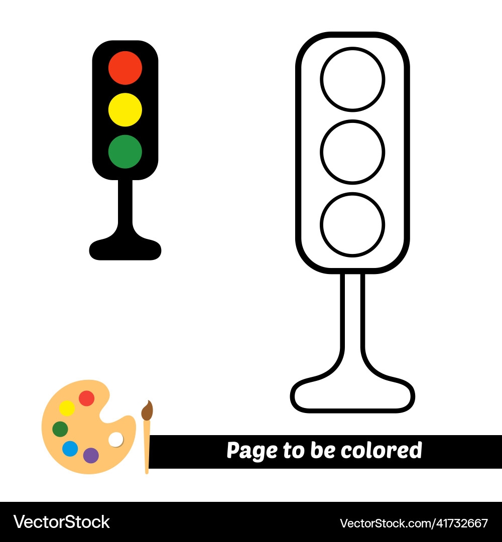 colouring pages of traffic lights