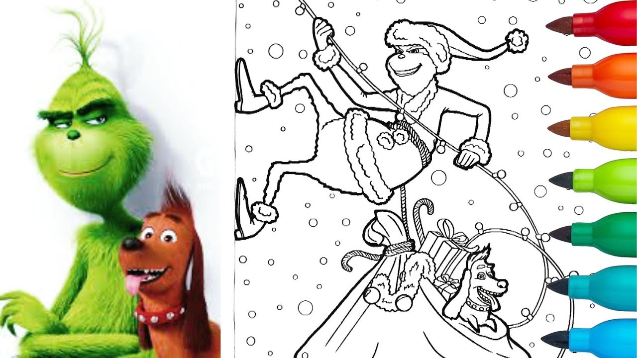 grinch max coloring pages