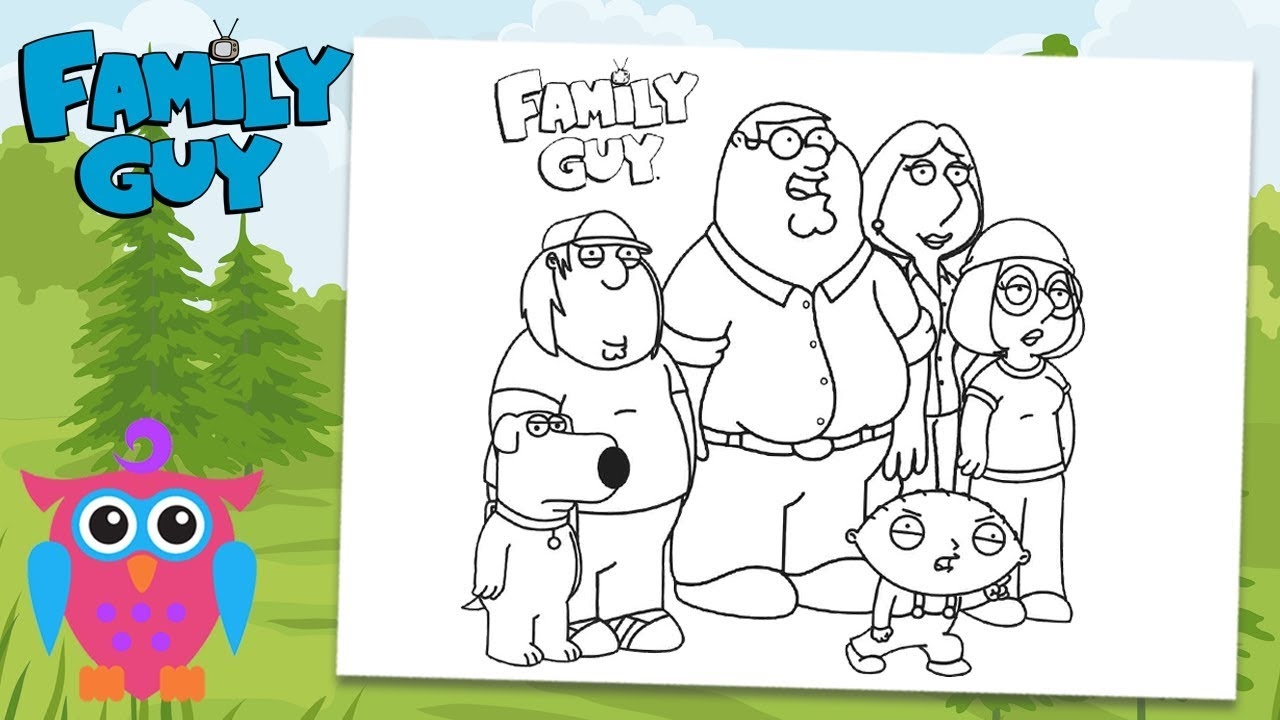 coloring pages for family guy