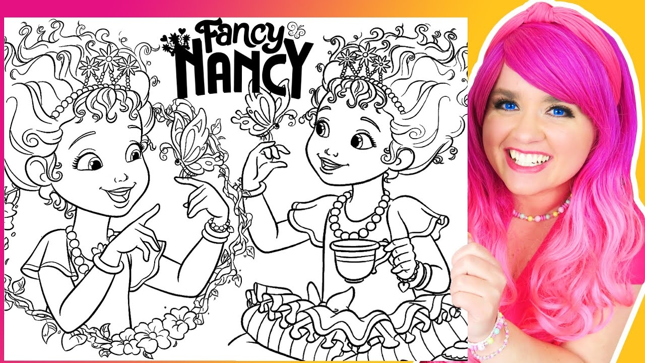 Coloring Fancy Nancy Coloring Pages Prismacolor Markers Pencils YouTube