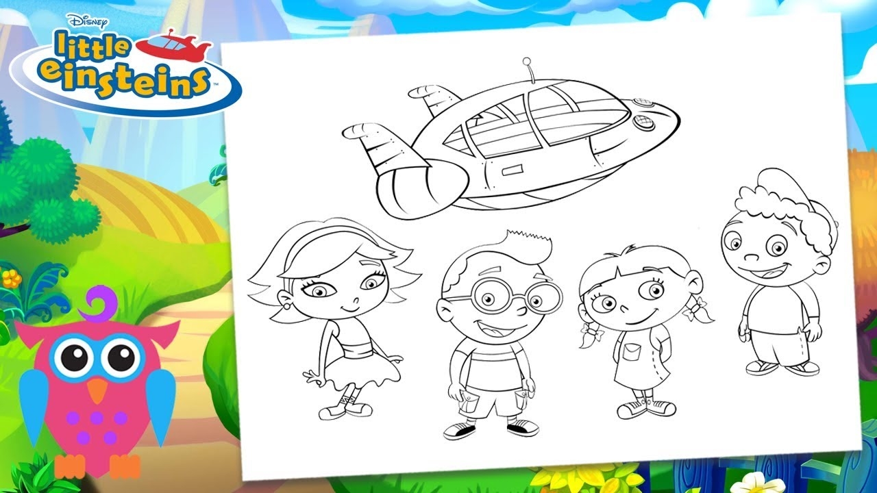 Coloring Little Einsteins June Leo Annie Quincy And Rocket Coloring Book Pages YouTube