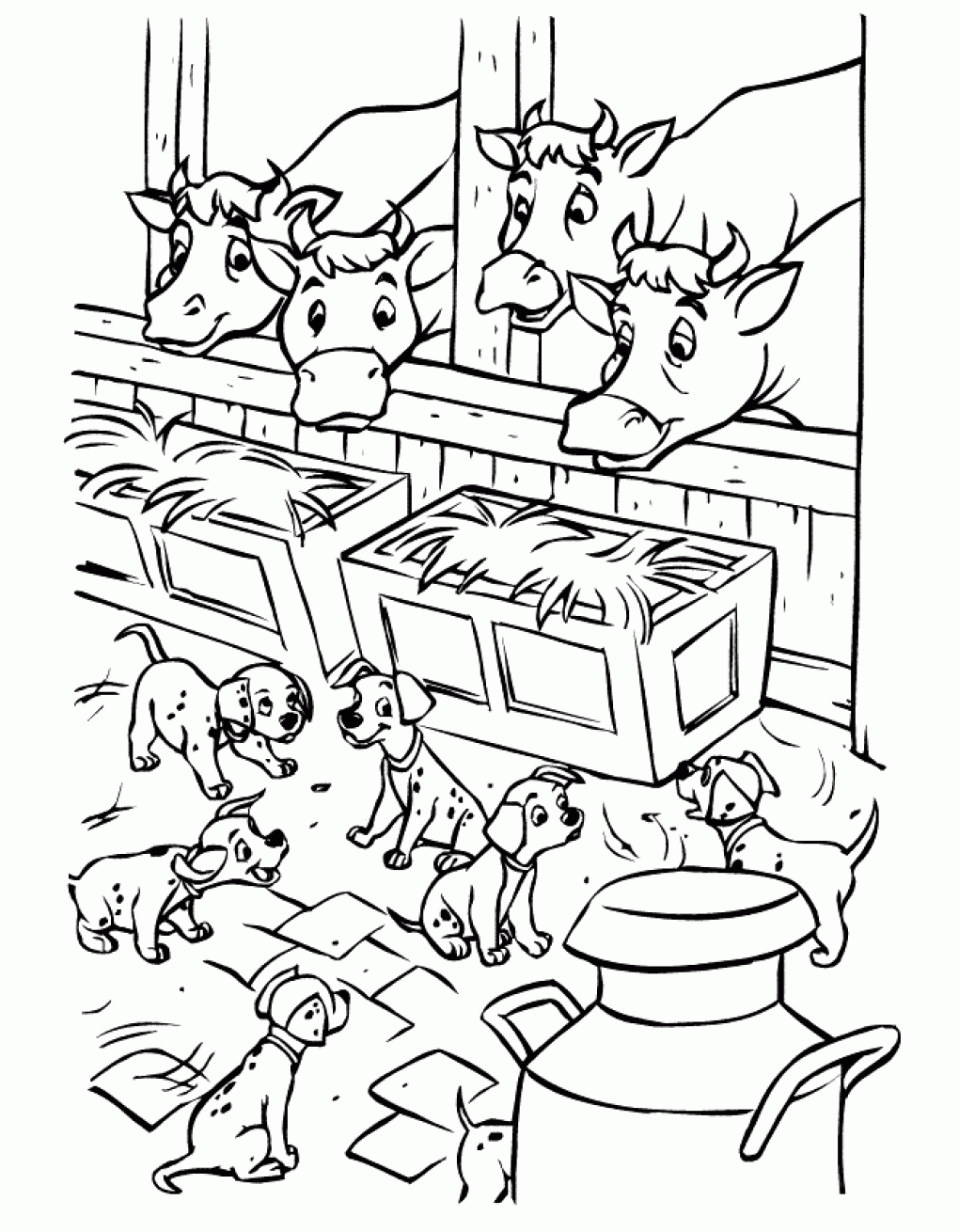 Coloring Of The 101 Dalmatians To Download For Free 101 Dalmatians Coloring Pages